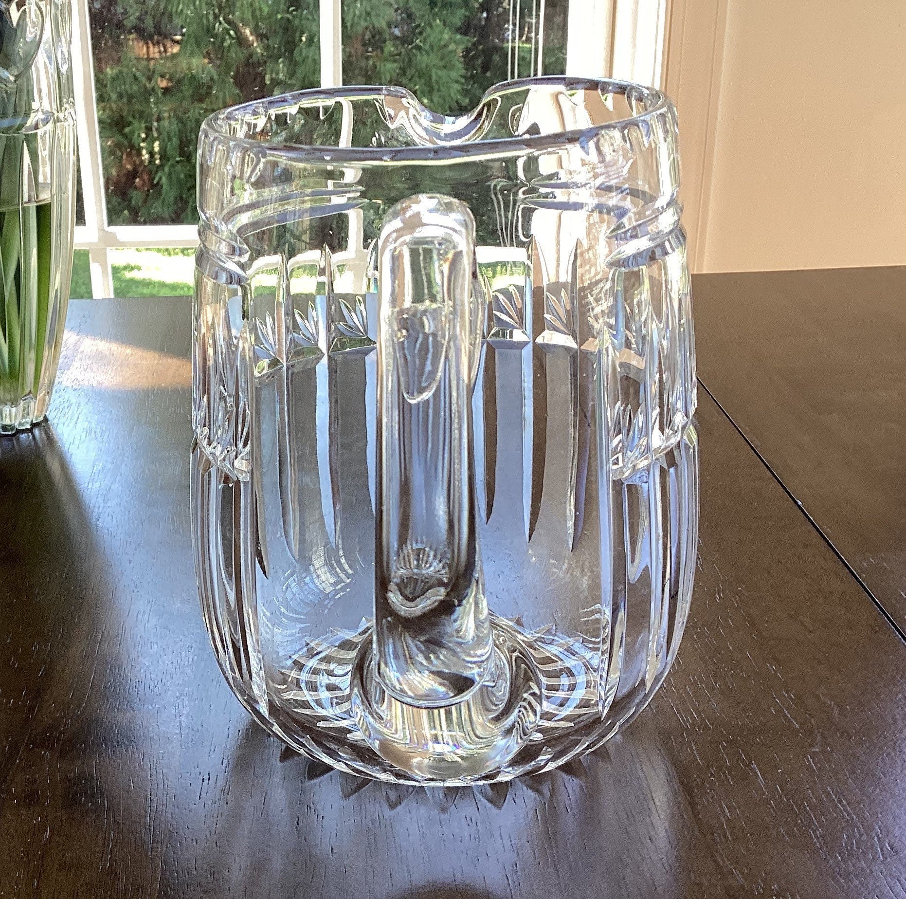 Webb Corbett Crystal Pitcher: Blown Glass, 6 Inch