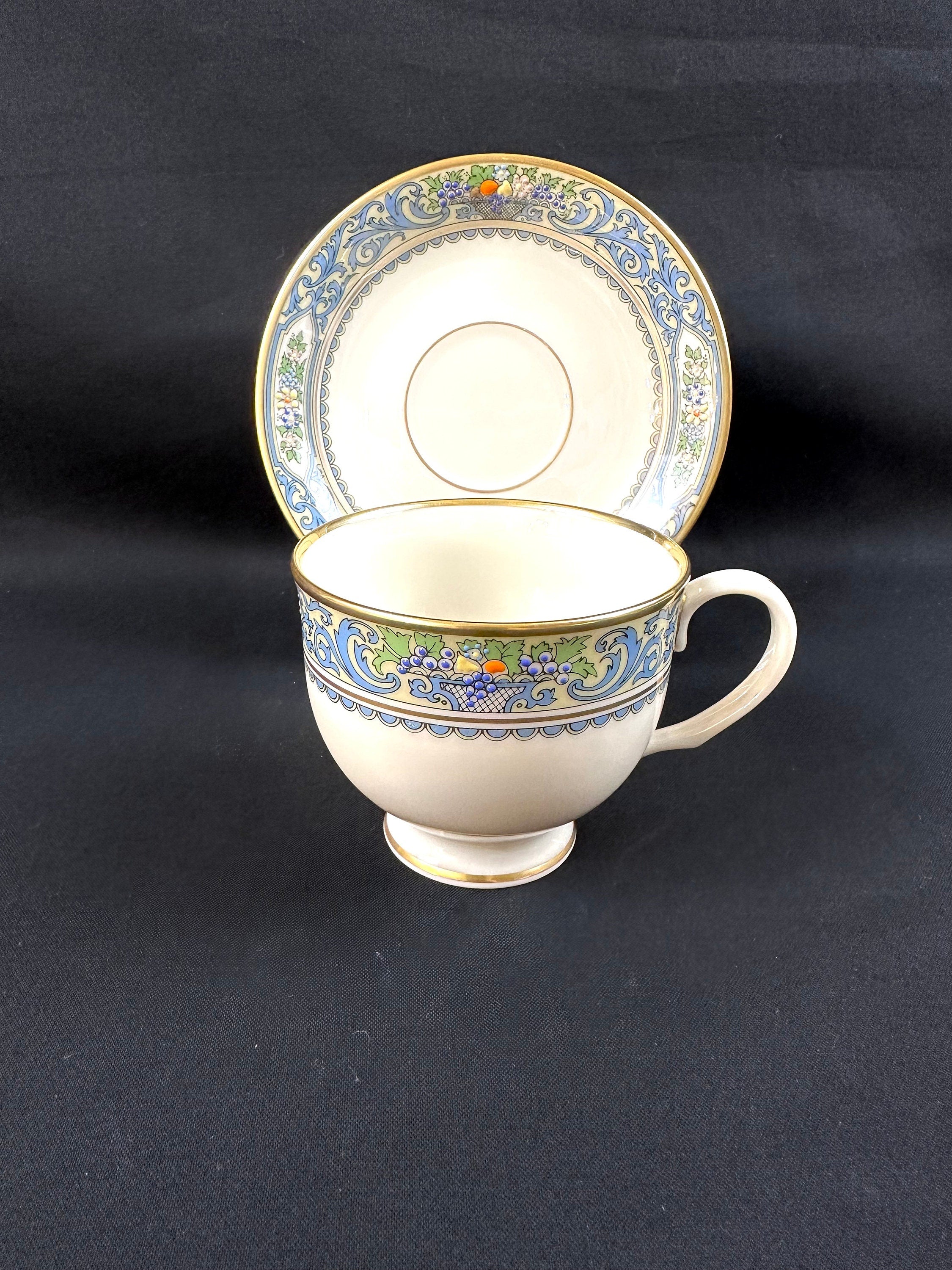 2 Lenox Autumn Teacups and Saucers Newer
