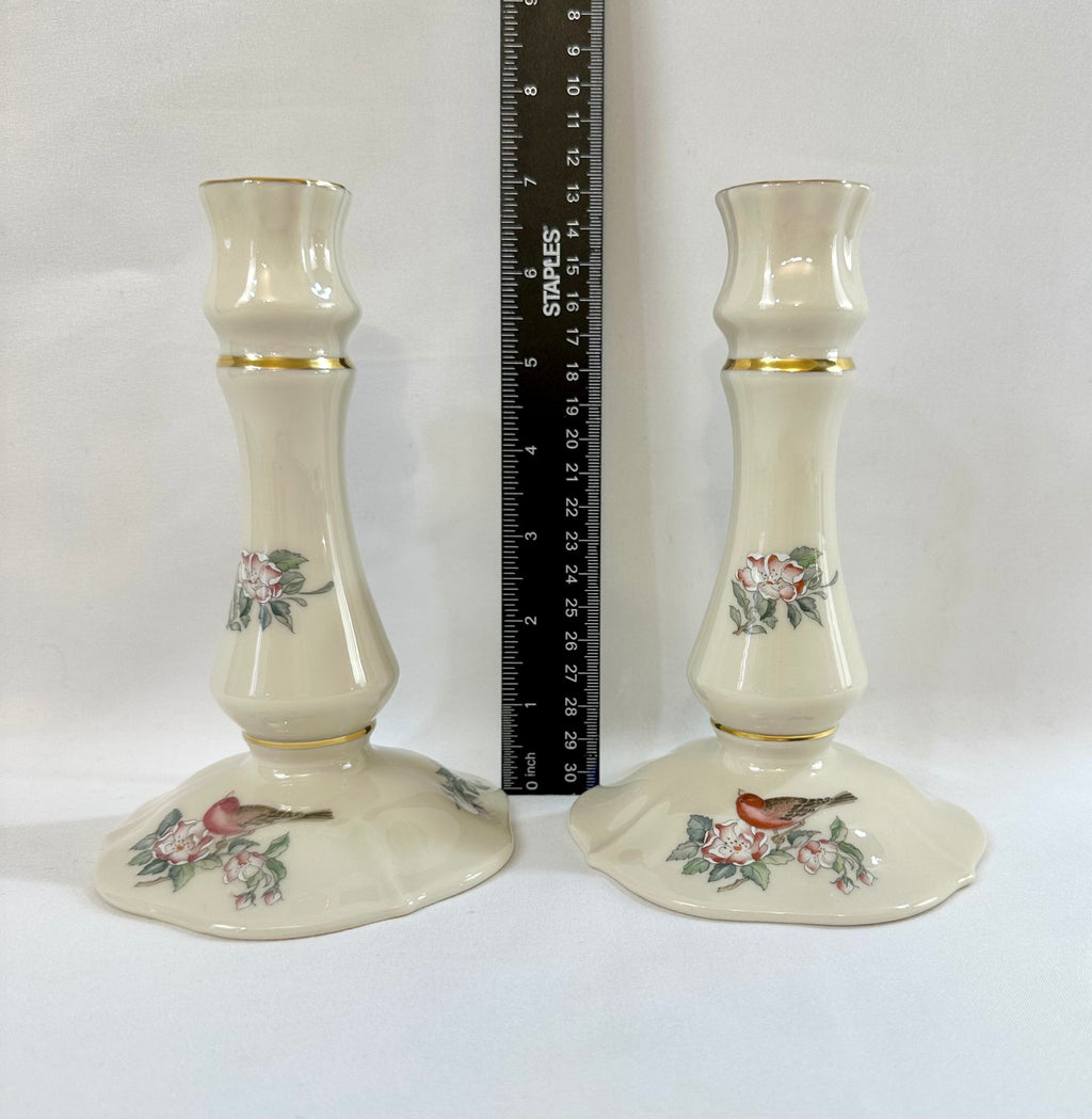 Pair of Lenox Serenade Candlesticks