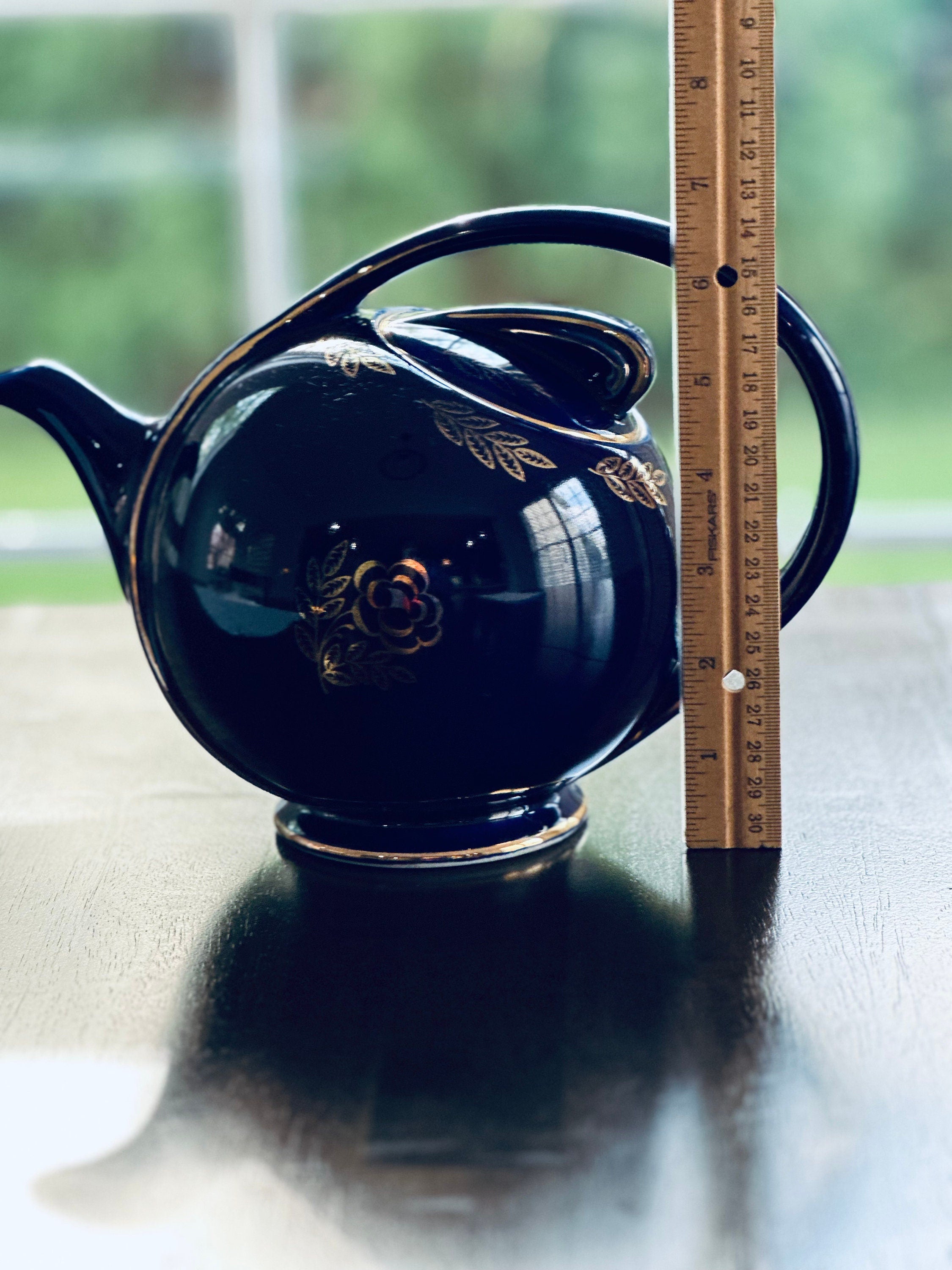 Vintage Hall Cobalt Blue Airflow Teapot
