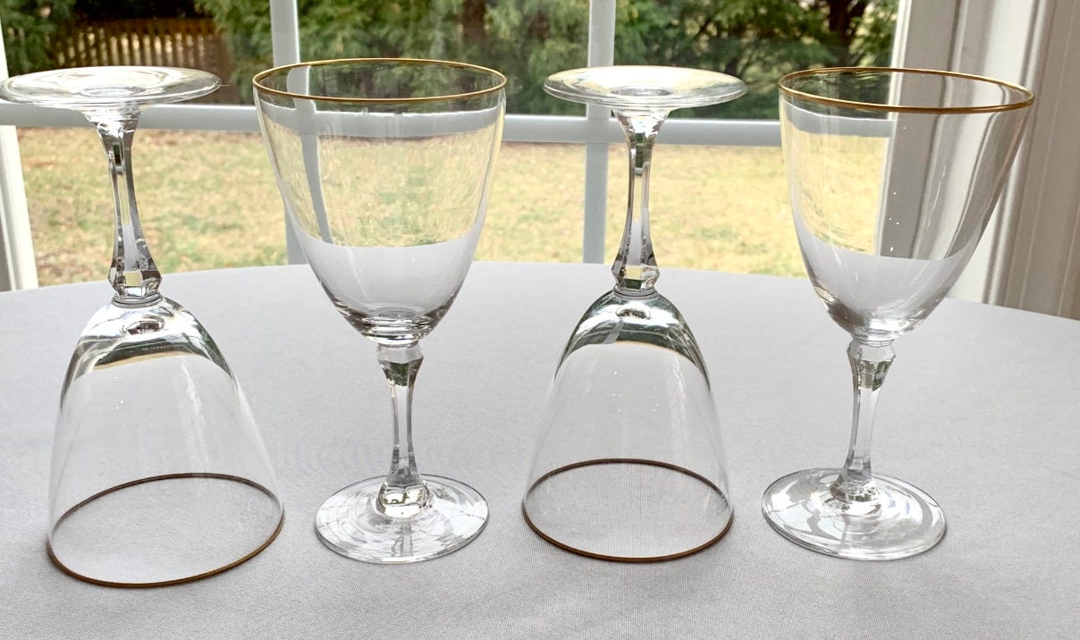 4 Lenox Mansfield Crystal Water Glasses