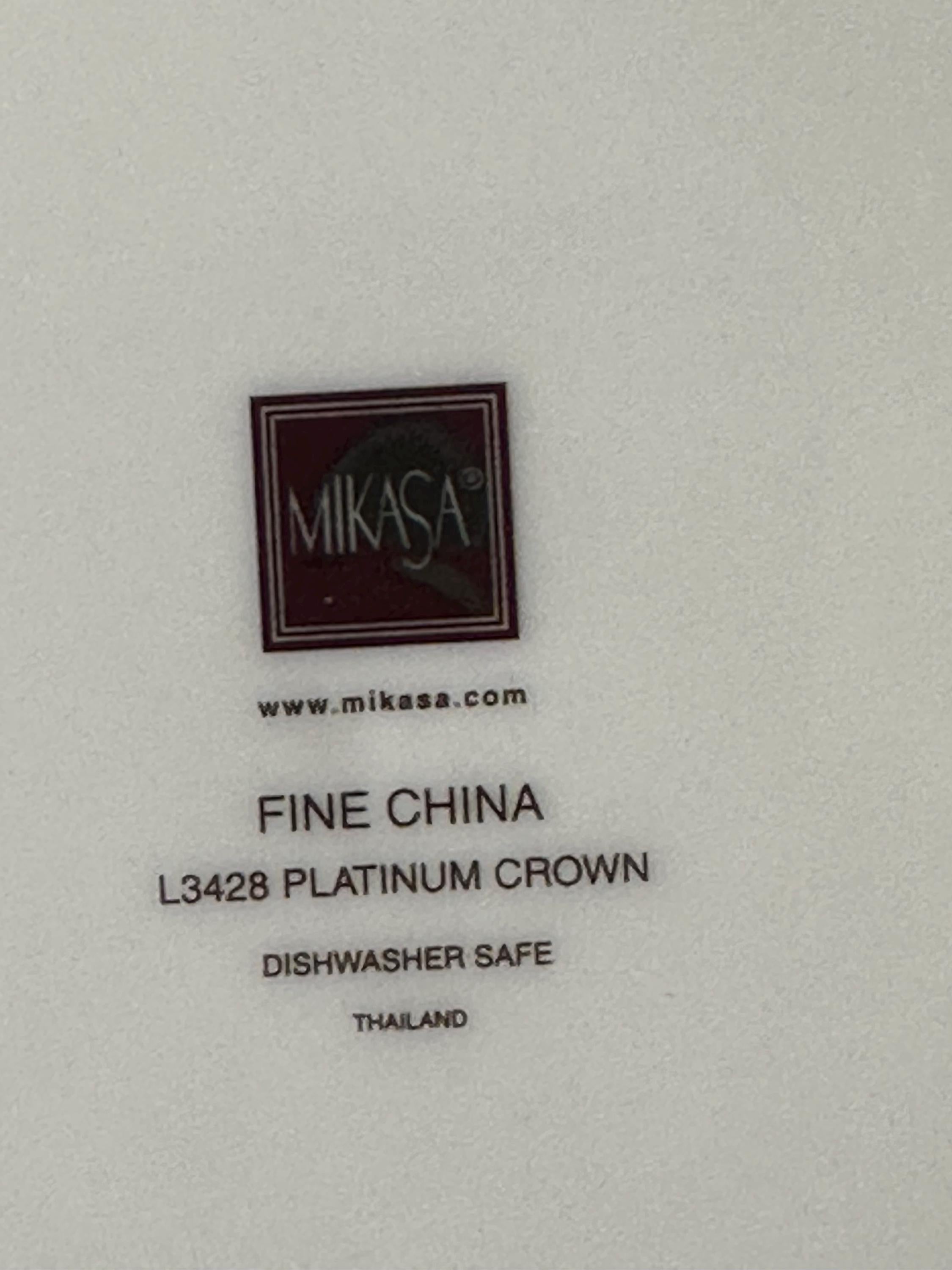 5 Mikasa Platinum Crown Salad Dessert Plates