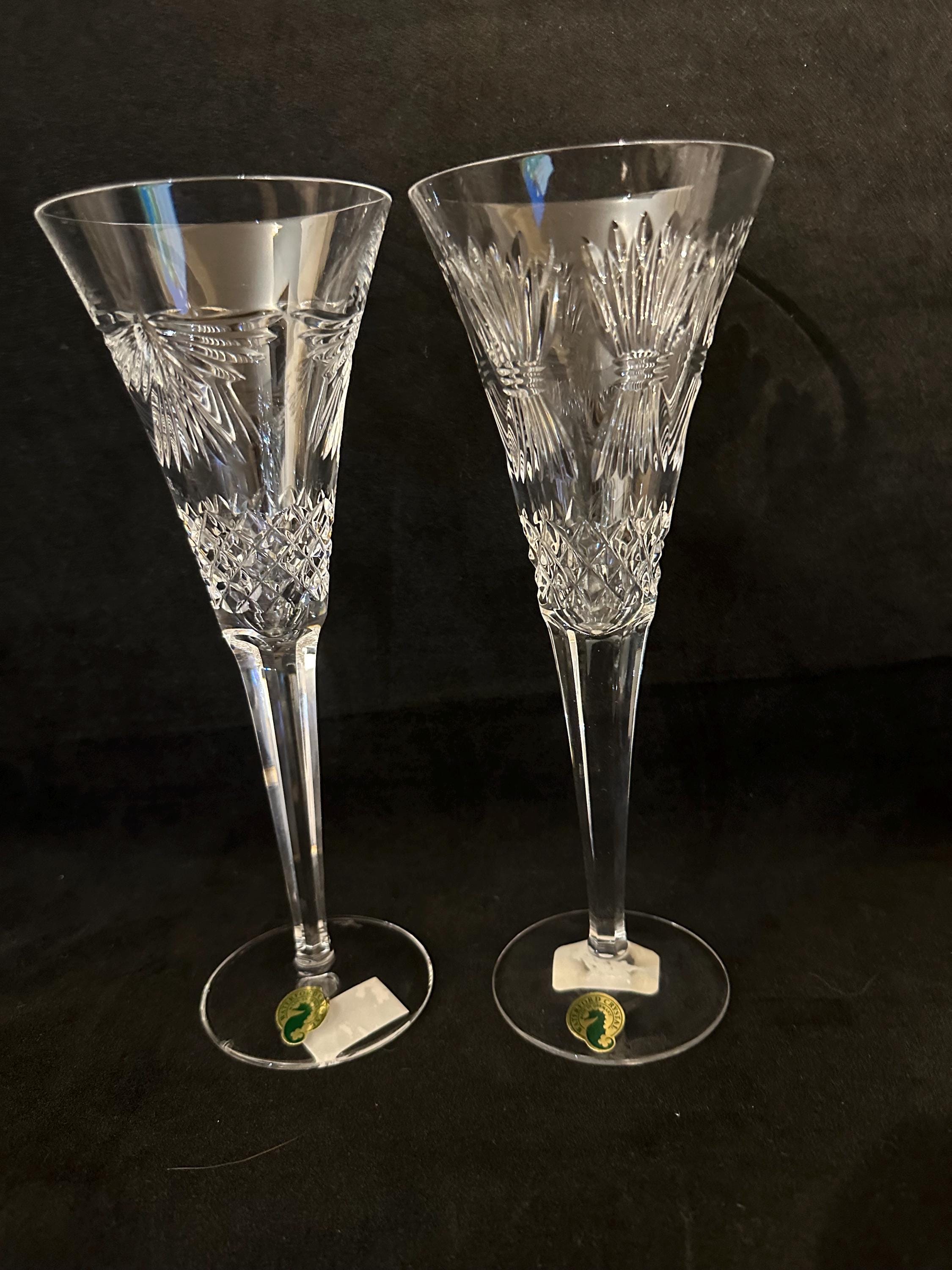 Waterford Crystal Millenium Toasting Flutes Peace and Prosperity
