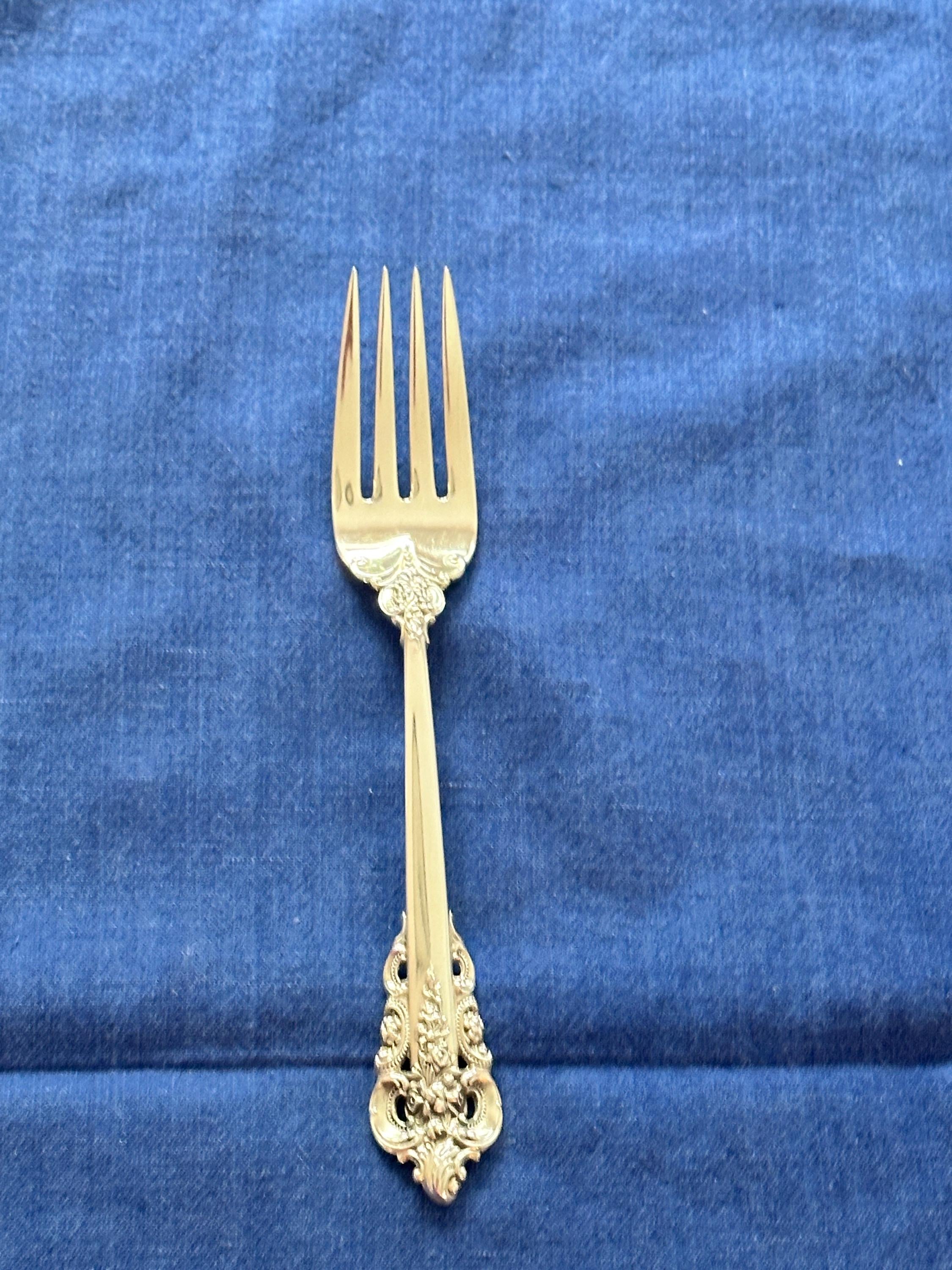 Wallace Grande Baroque Sterling  Salad Fork