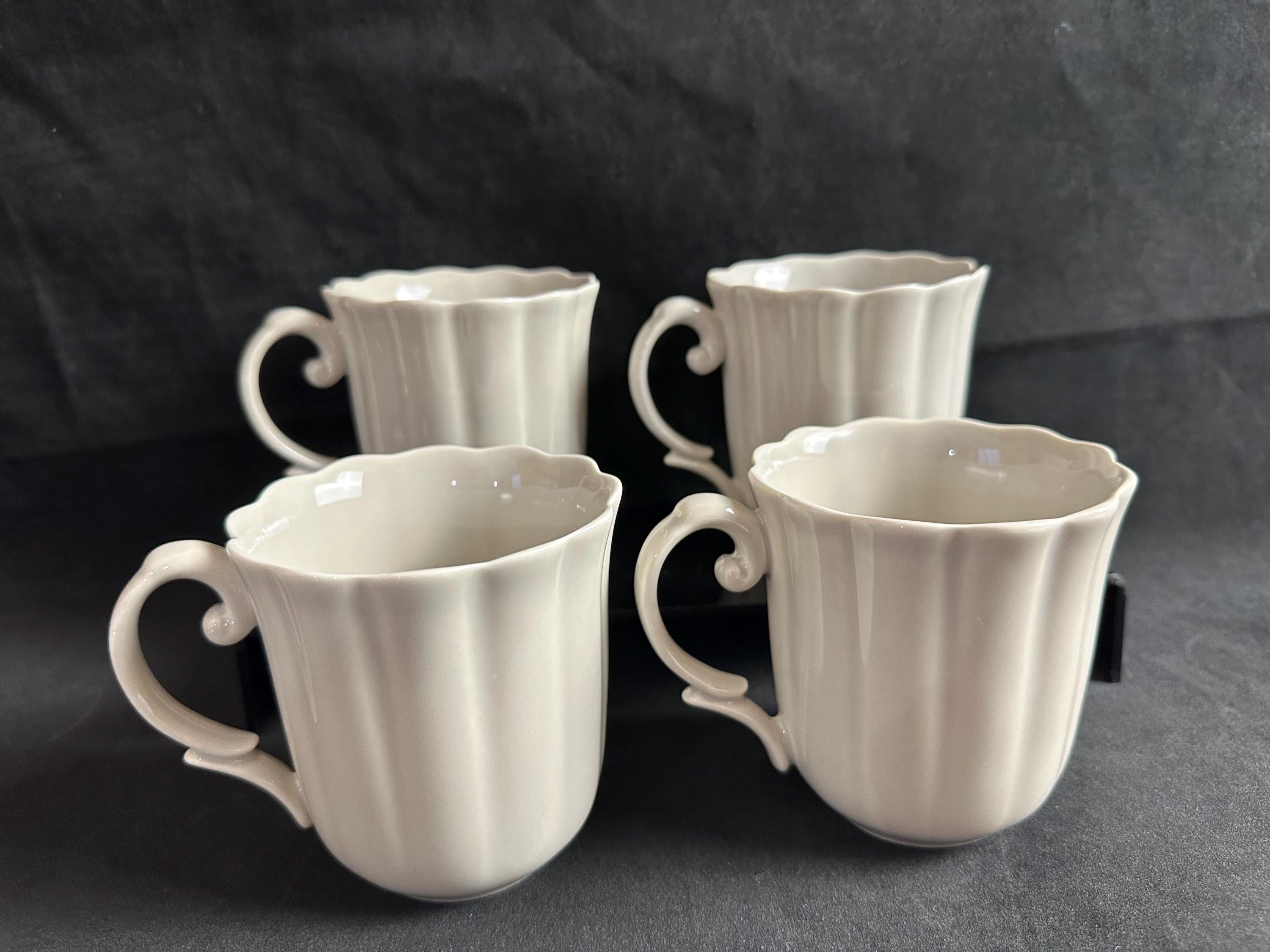 4 Lenox American by Design Everyday Solids Grey Mugs