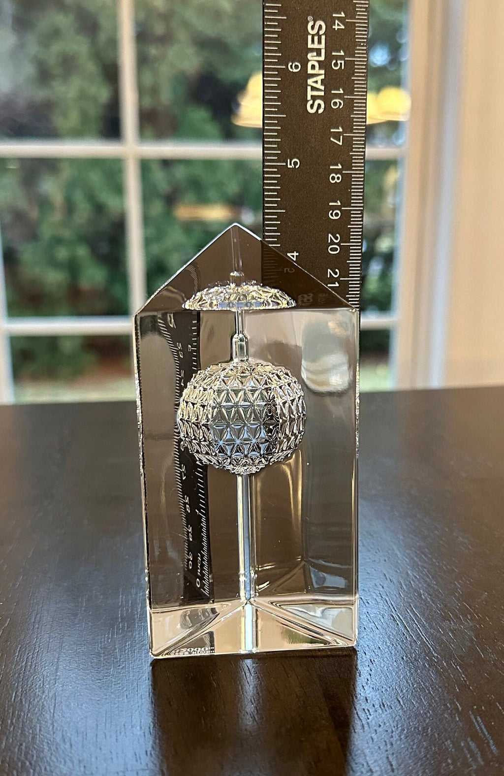 Waterford Crystal Golf Ball in a Prism Paperweight