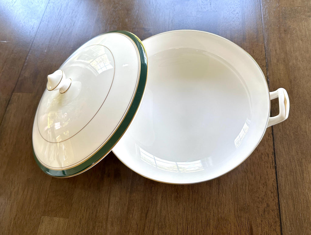 Royal Worcester Howard Leather Green Covered Bowl