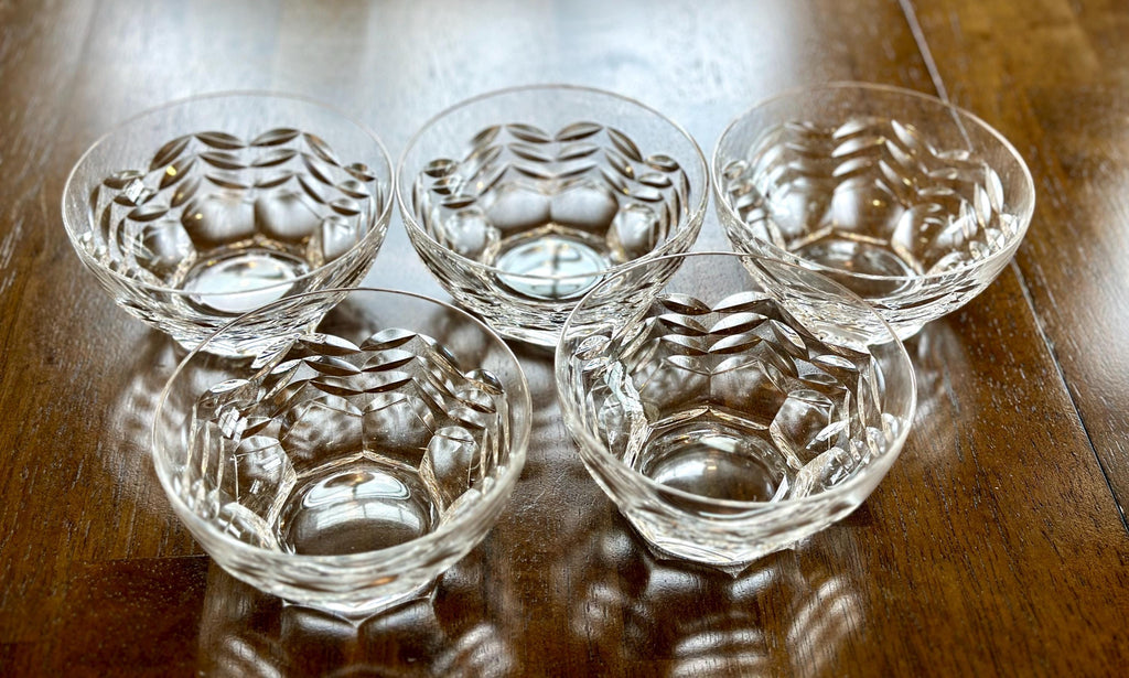 5 Royal Leerdam Netherland Crystal Bowls