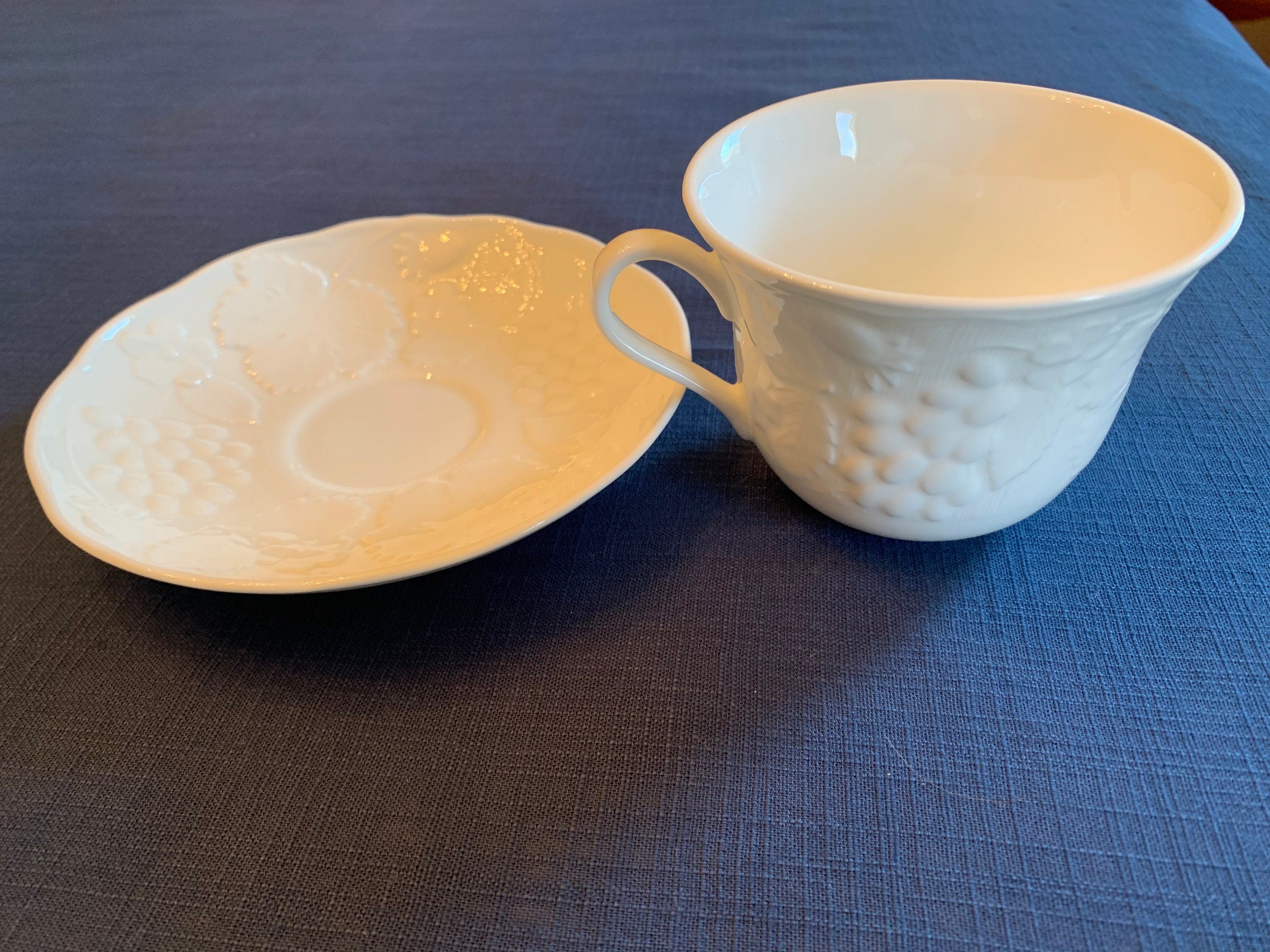 3 Wedgwood Strawberry and Vine Teacups