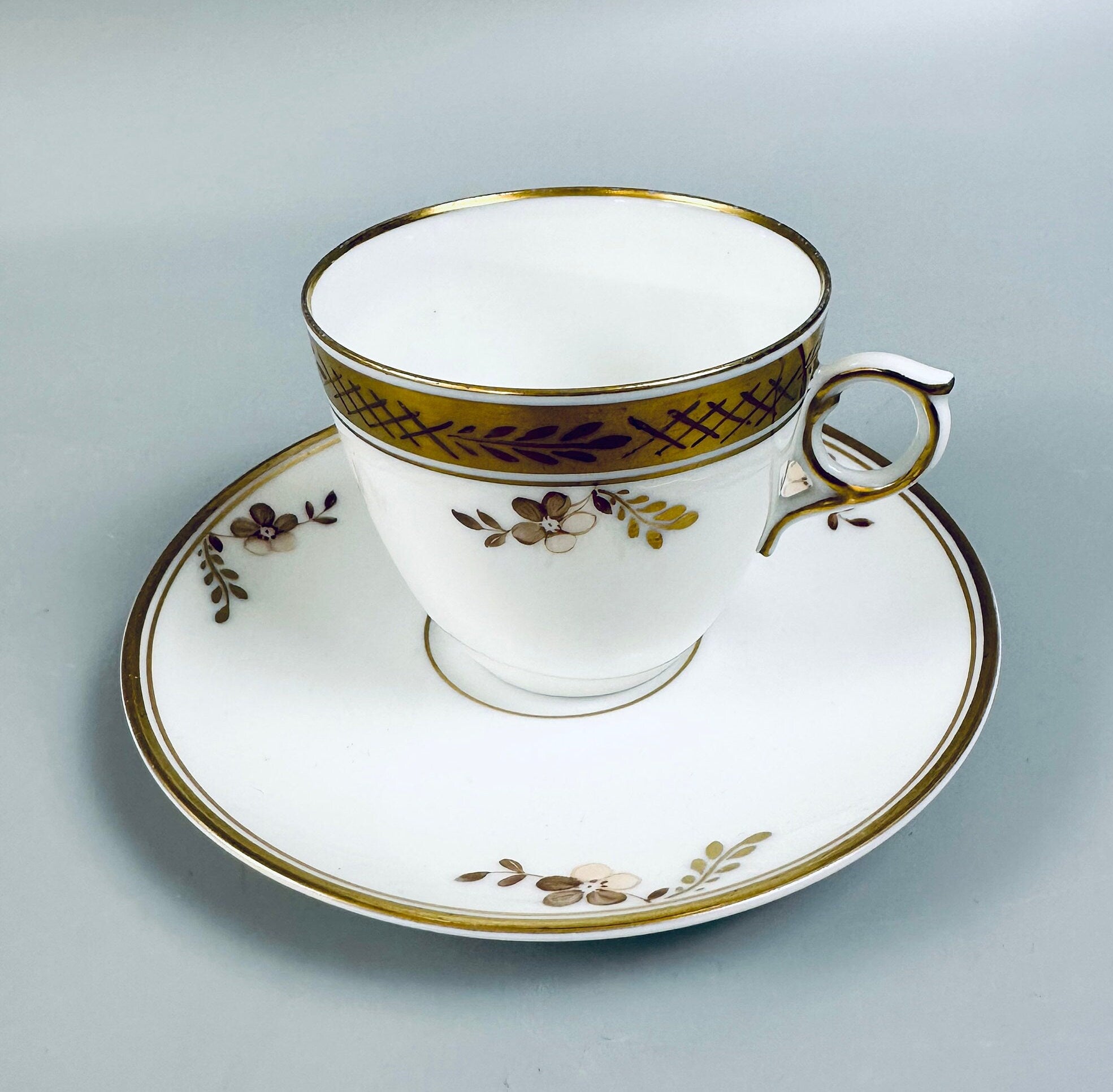 Royal Copenhagen Golden Basket Demitasse Cup and Saucer