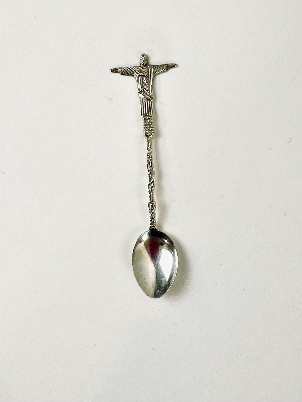 Sterling Silver Salt Spoon Christ the Redeemer of São Paulo