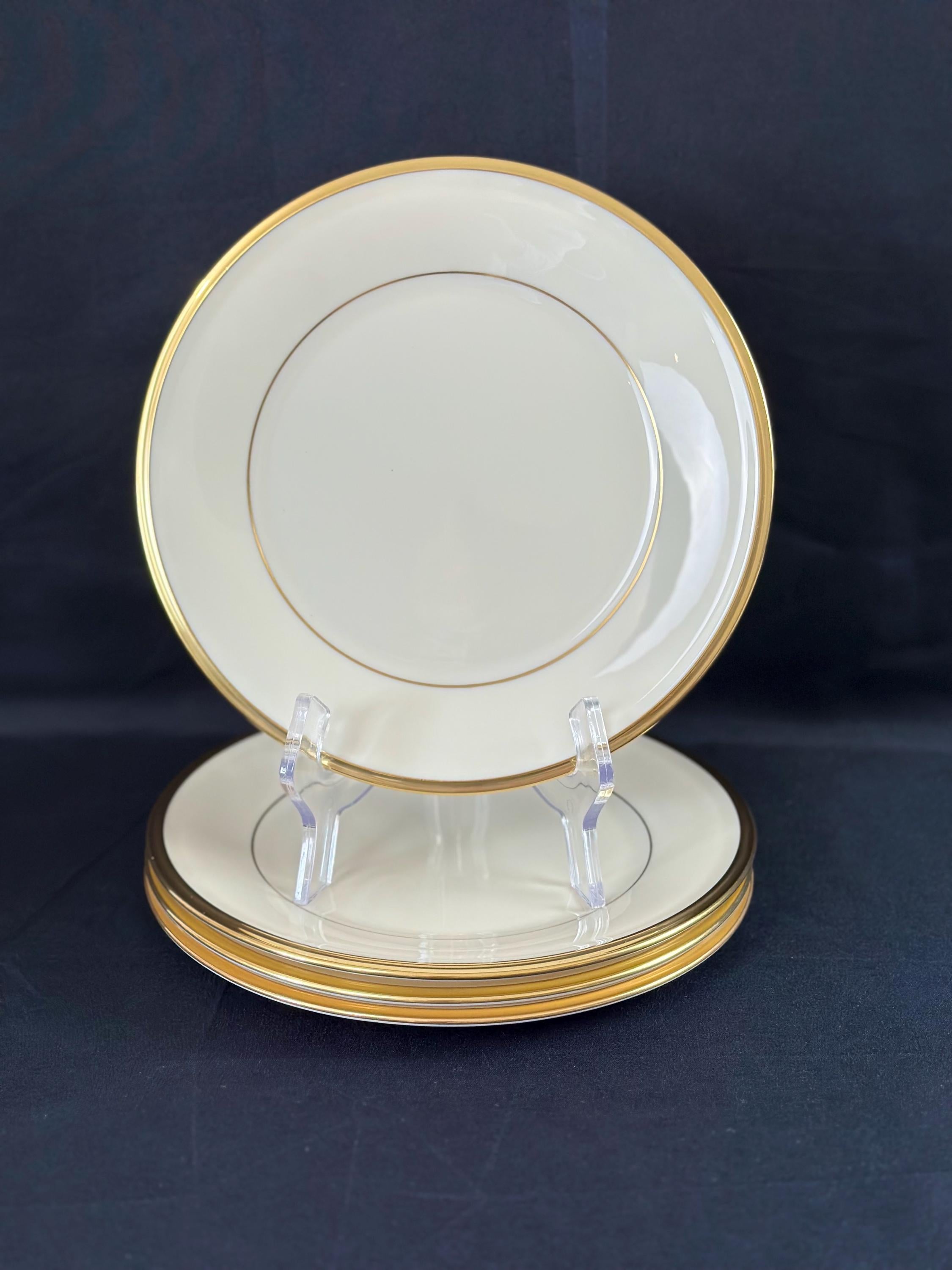 4 Lenox Eternal Salad Plates