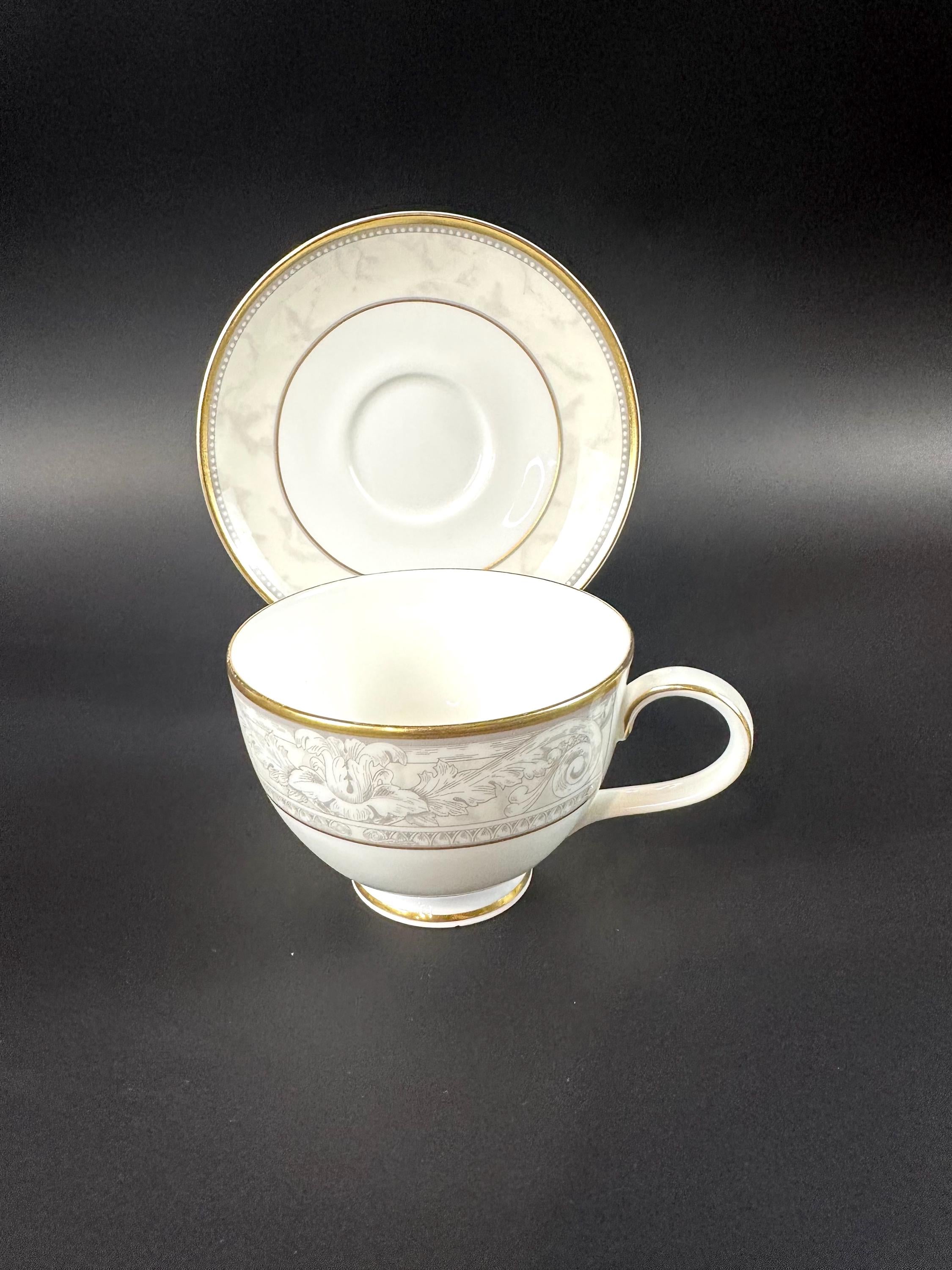 4 Royal Doulton Naples Teacups and Saucers