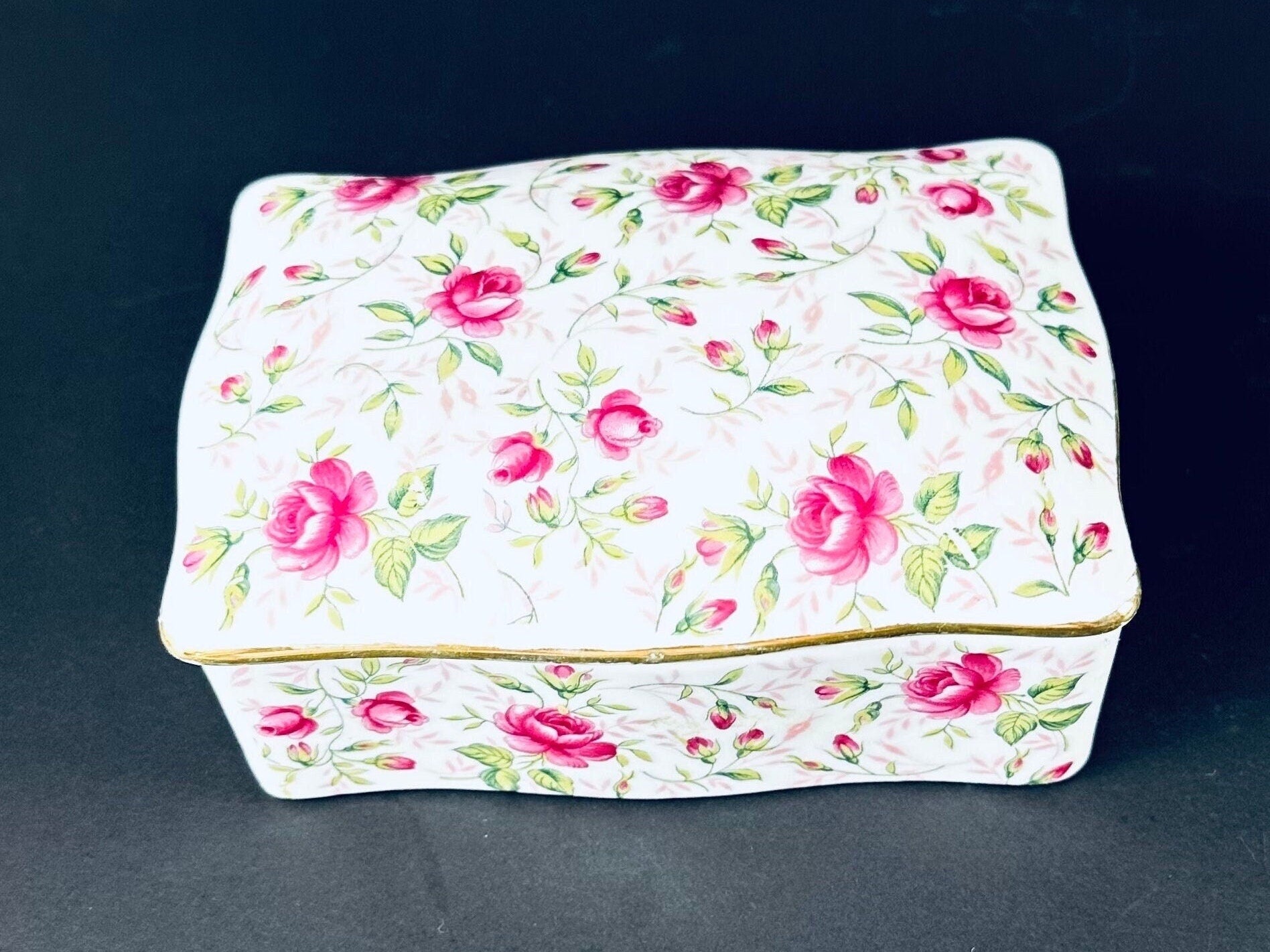 Lefton “Rose Chintz” Covered Box
