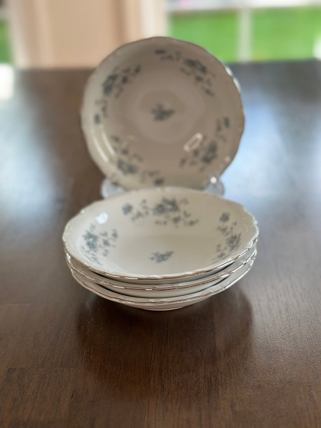 4 Johann Haviland Blue Garland Fruit Bowls