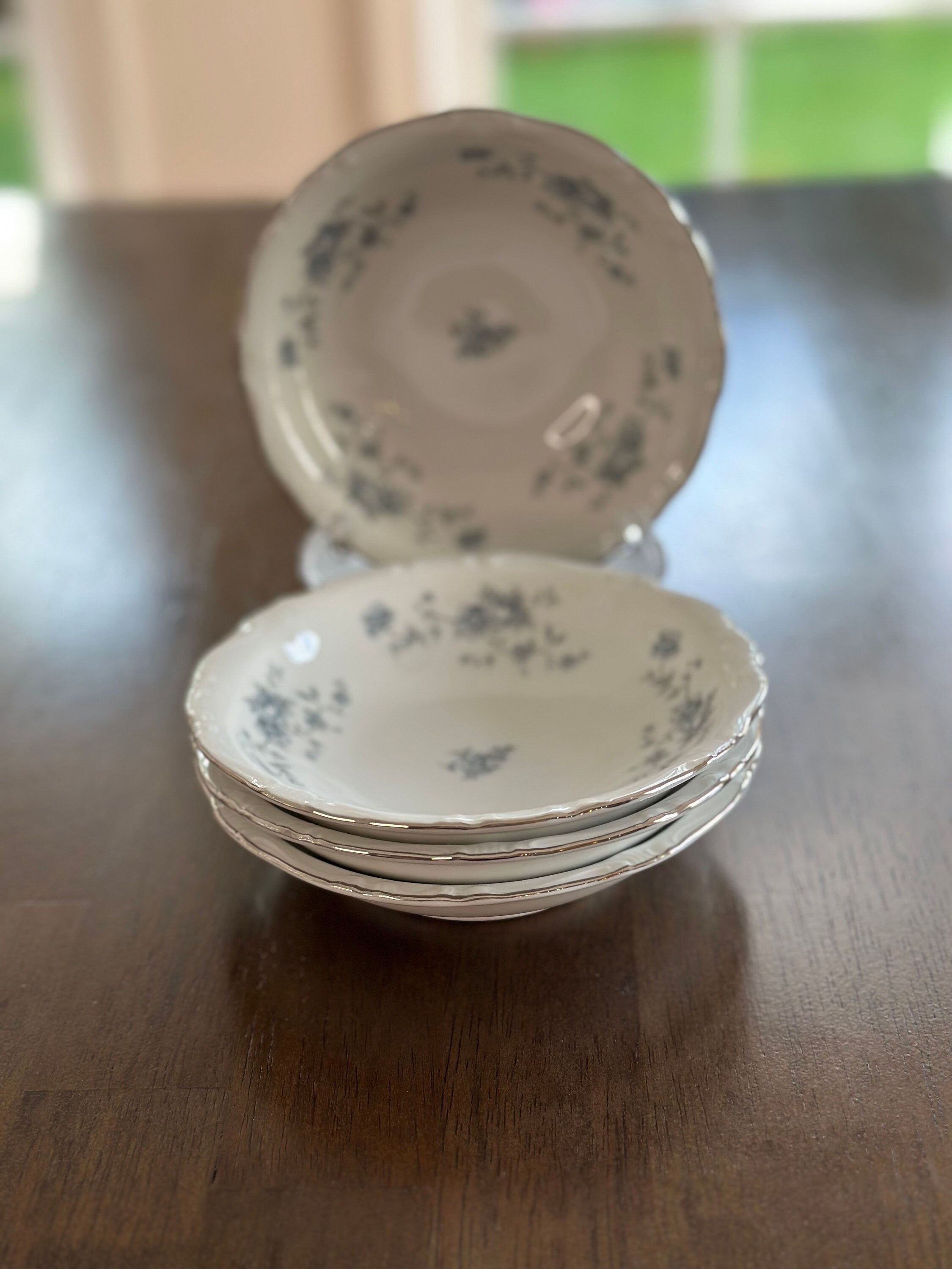 4 Johann Haviland Blue Garland Fruit Bowls