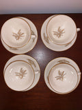 4 Lenox Harvest Teacups and Saucers