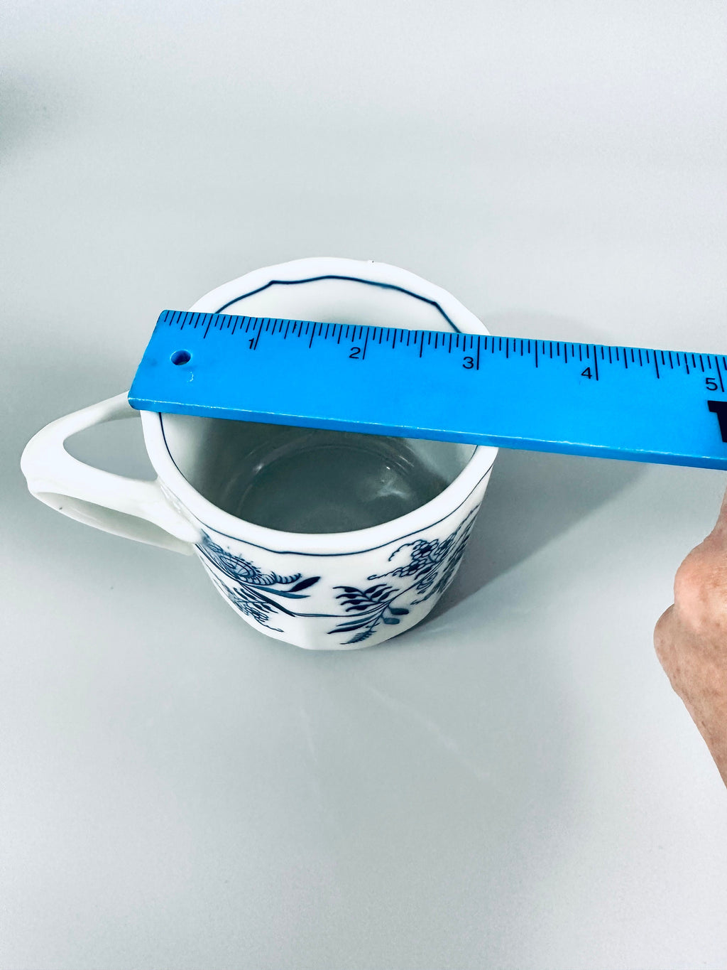 6 Blue Danube Large Flat Cups and Saucers