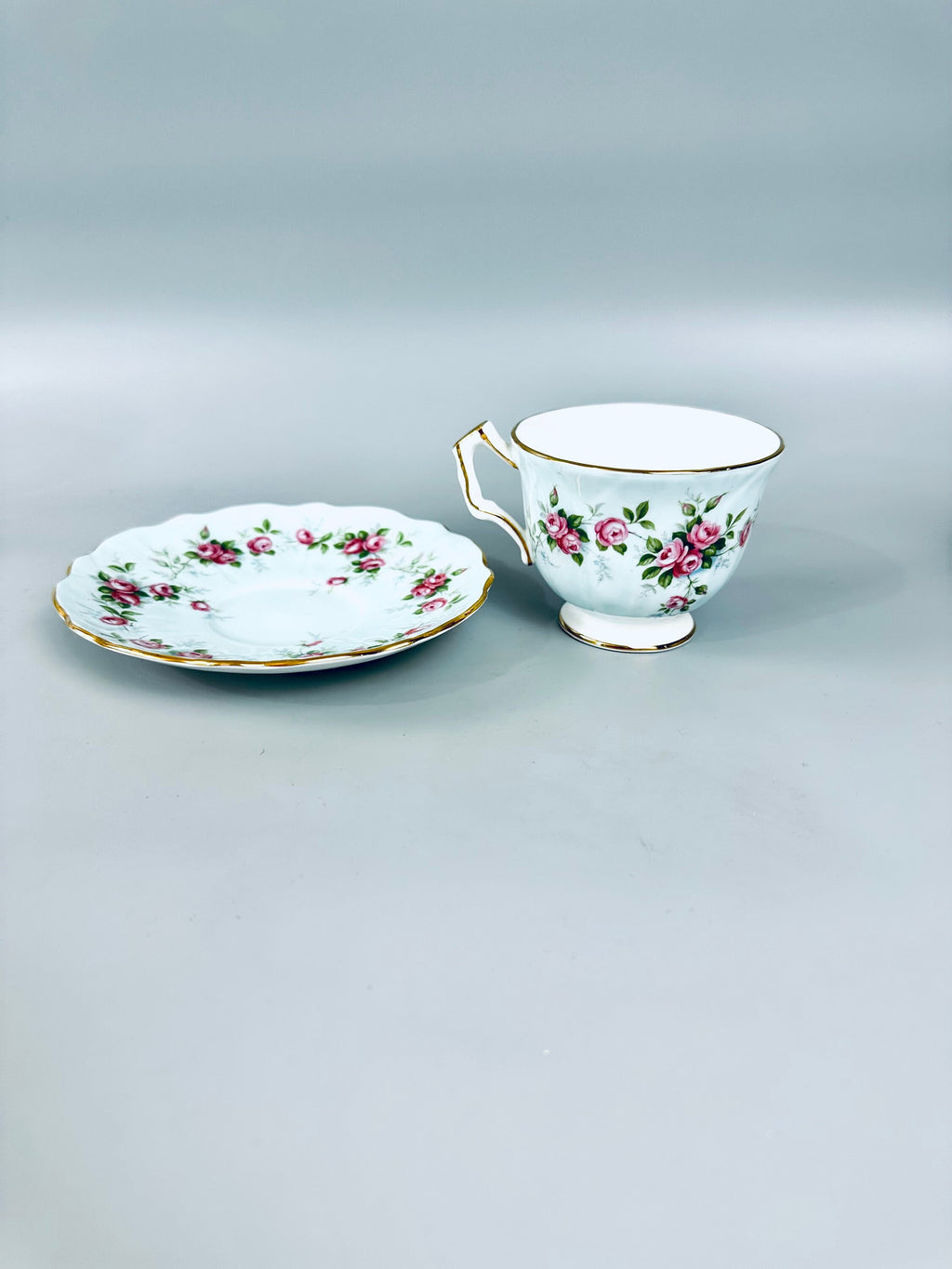 Aynsley Roses on Blue English Teacup