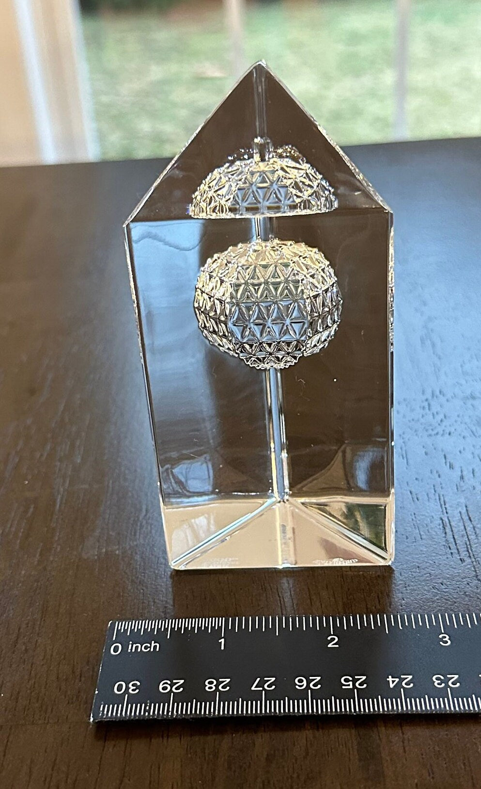 Waterford Crystal Golf Ball in a Prism Paperweight