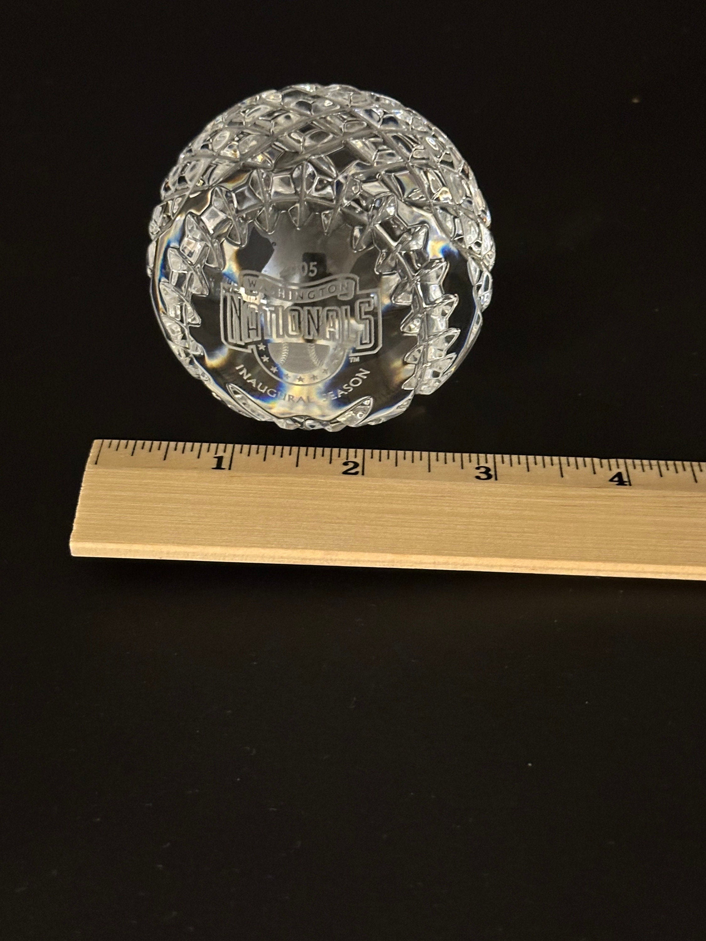 Waterford Crystal Washington Nationals Baseball Paperweight 2005