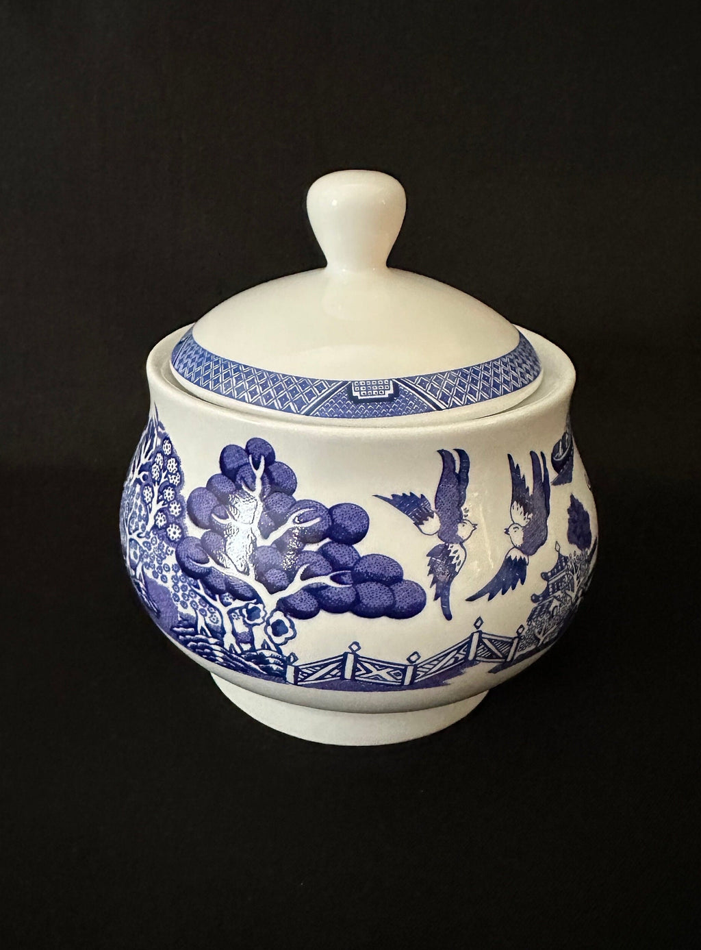 Cuthbertson Blue Willow Creamer & Sugar