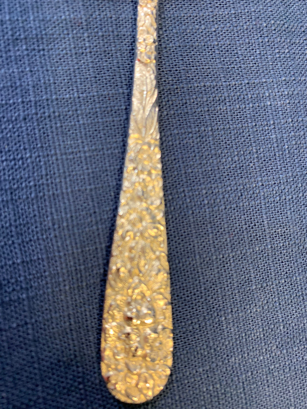 Stieff Rose Large Sterling Meat Fork No Monogram