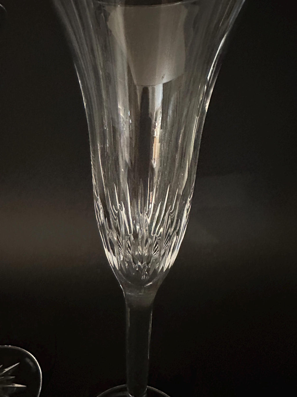 Two Waterford Crystal Giselle Champagne Flutes