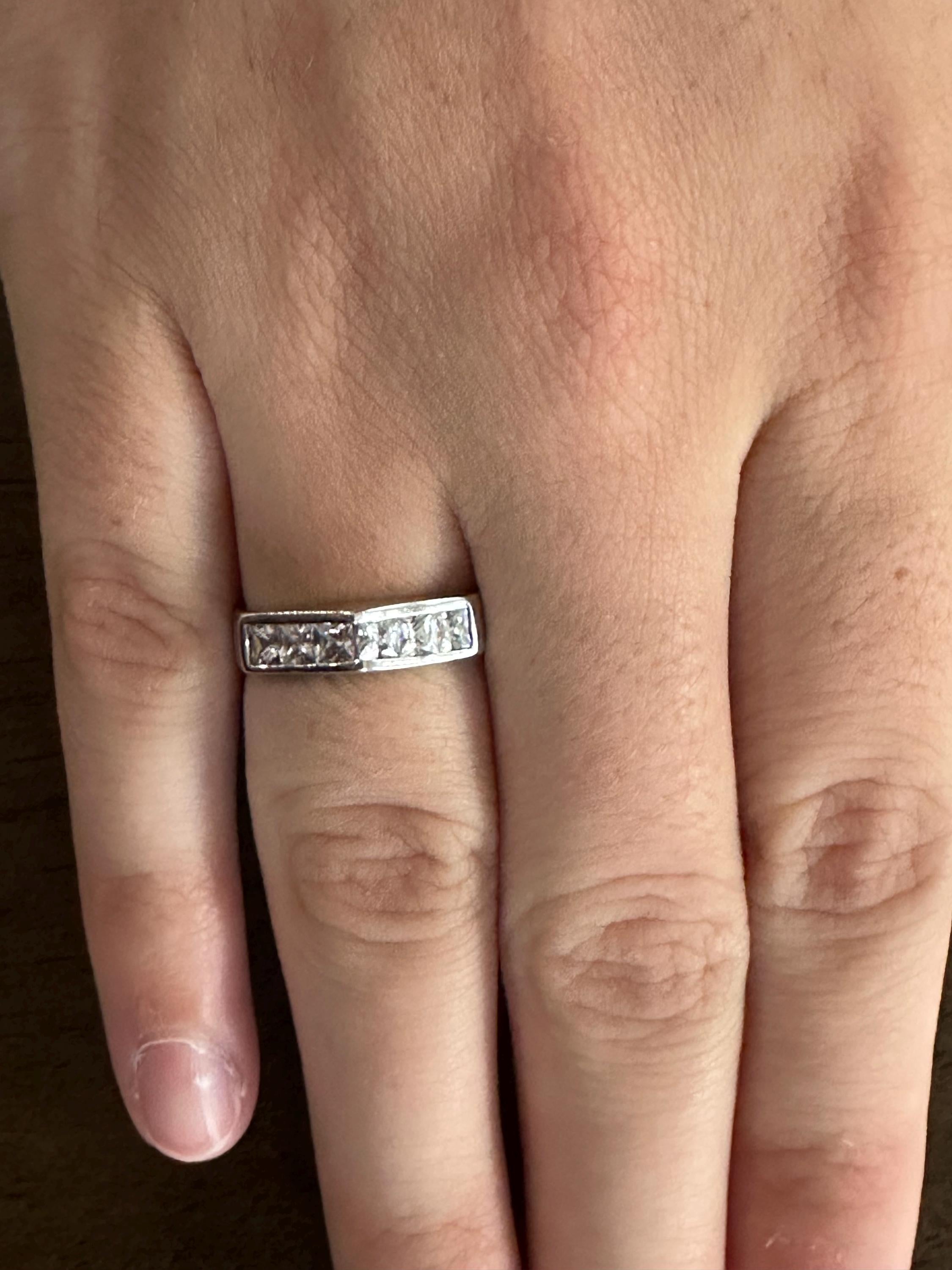 Vintage Sterling Silver and Cubic Zirconia Ring