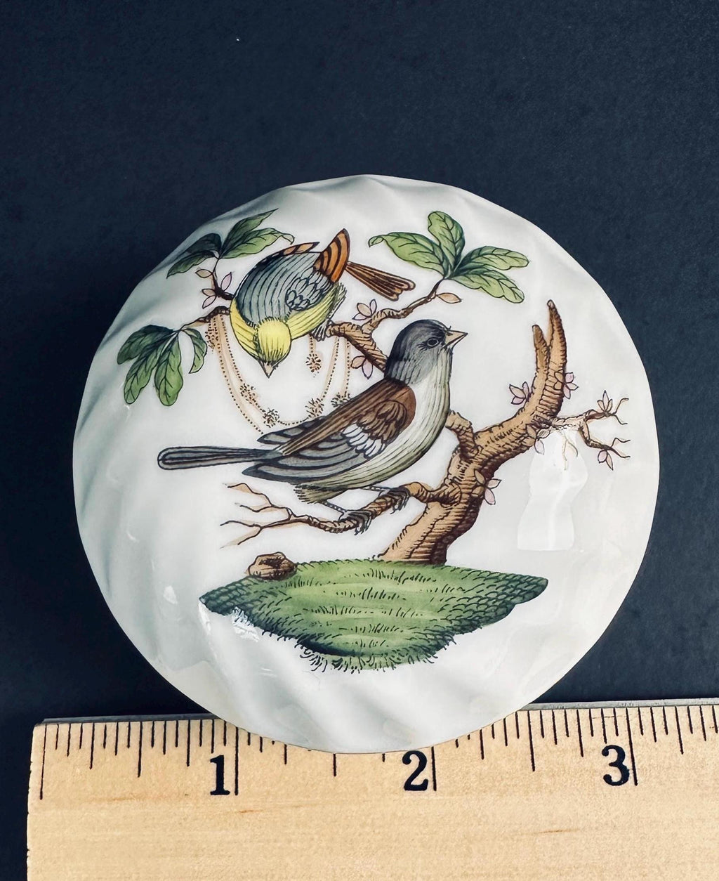 Round Bird Trinket Box by Herend Rothchilds