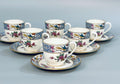 6 Lenox Ming Birds Demitasse Cups and Saucers Older