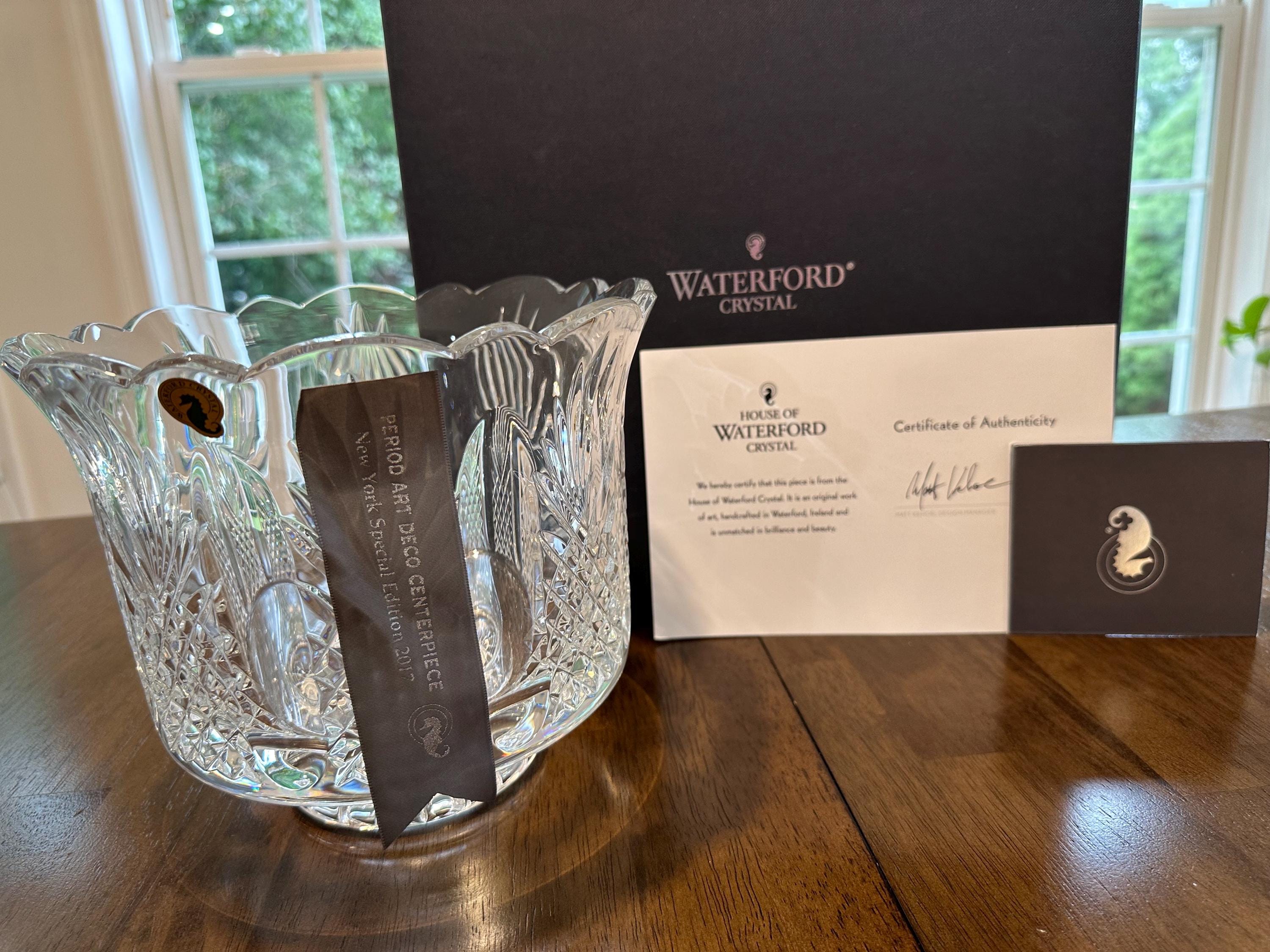 Waterford Crystal Period Art Deco New York Edition Signed Footed Bowl