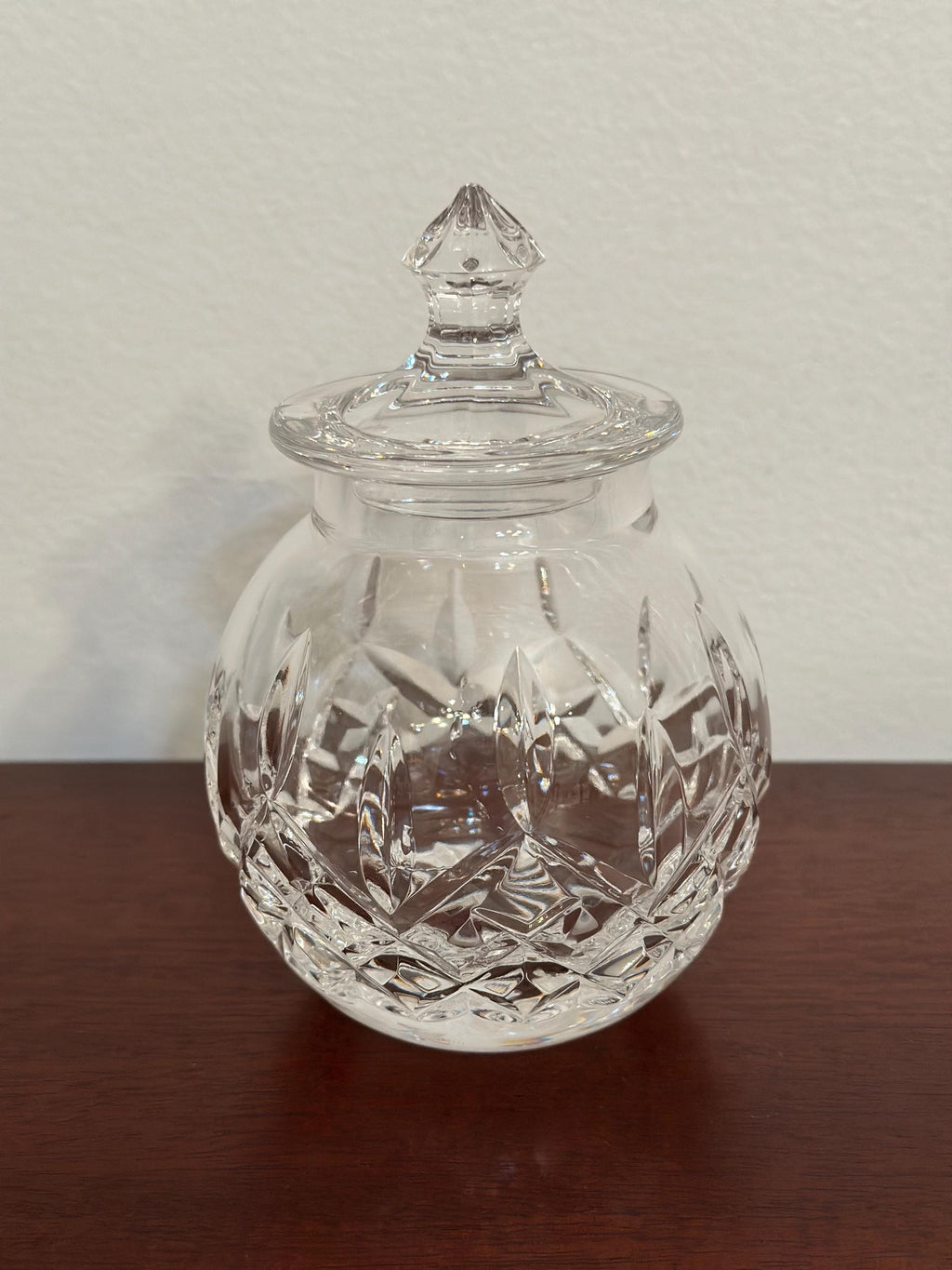 Rare Waterford Crystal Lismore Honey Pot