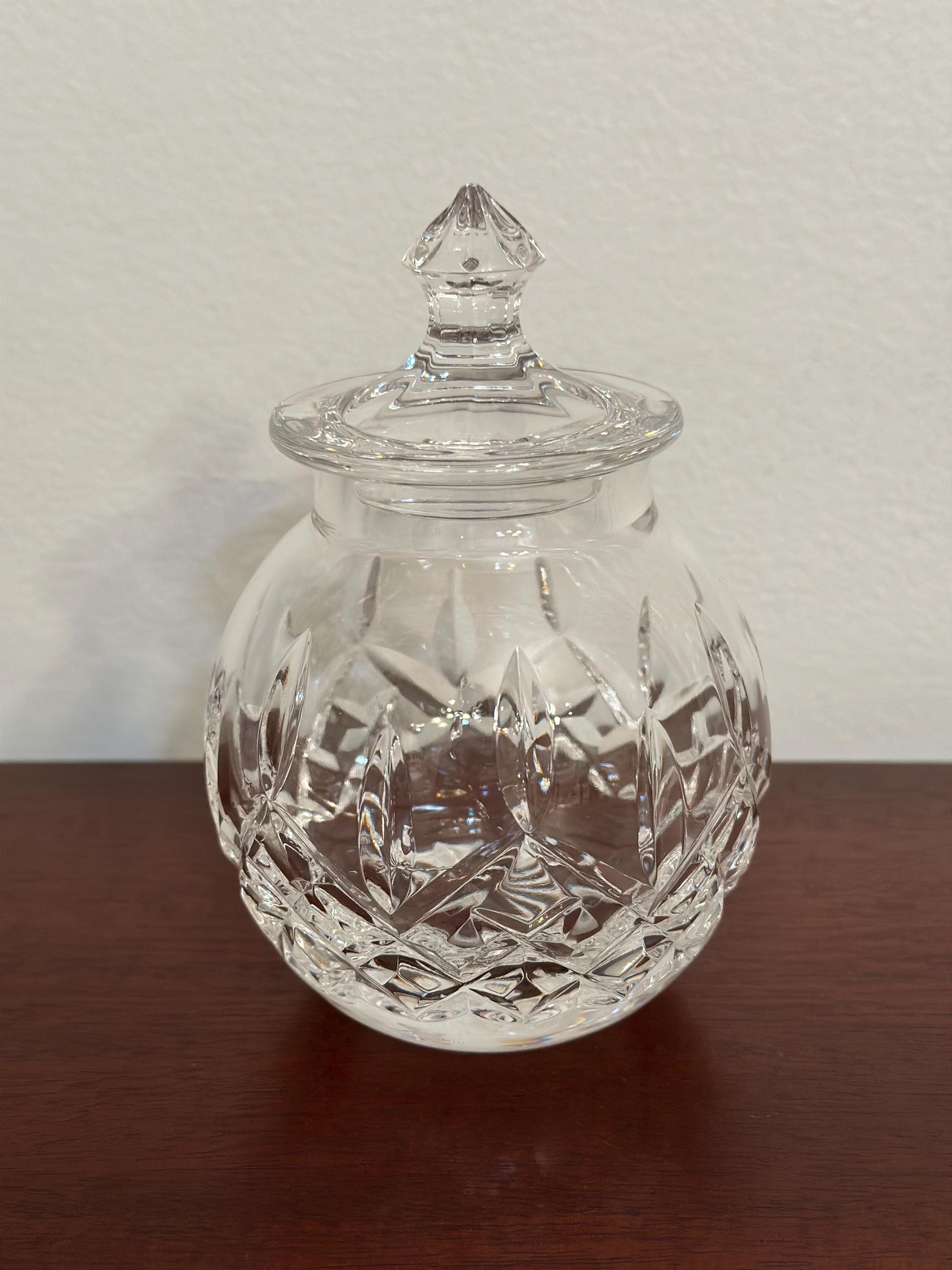 Rare Waterford Crystal Lismore Honey Pot