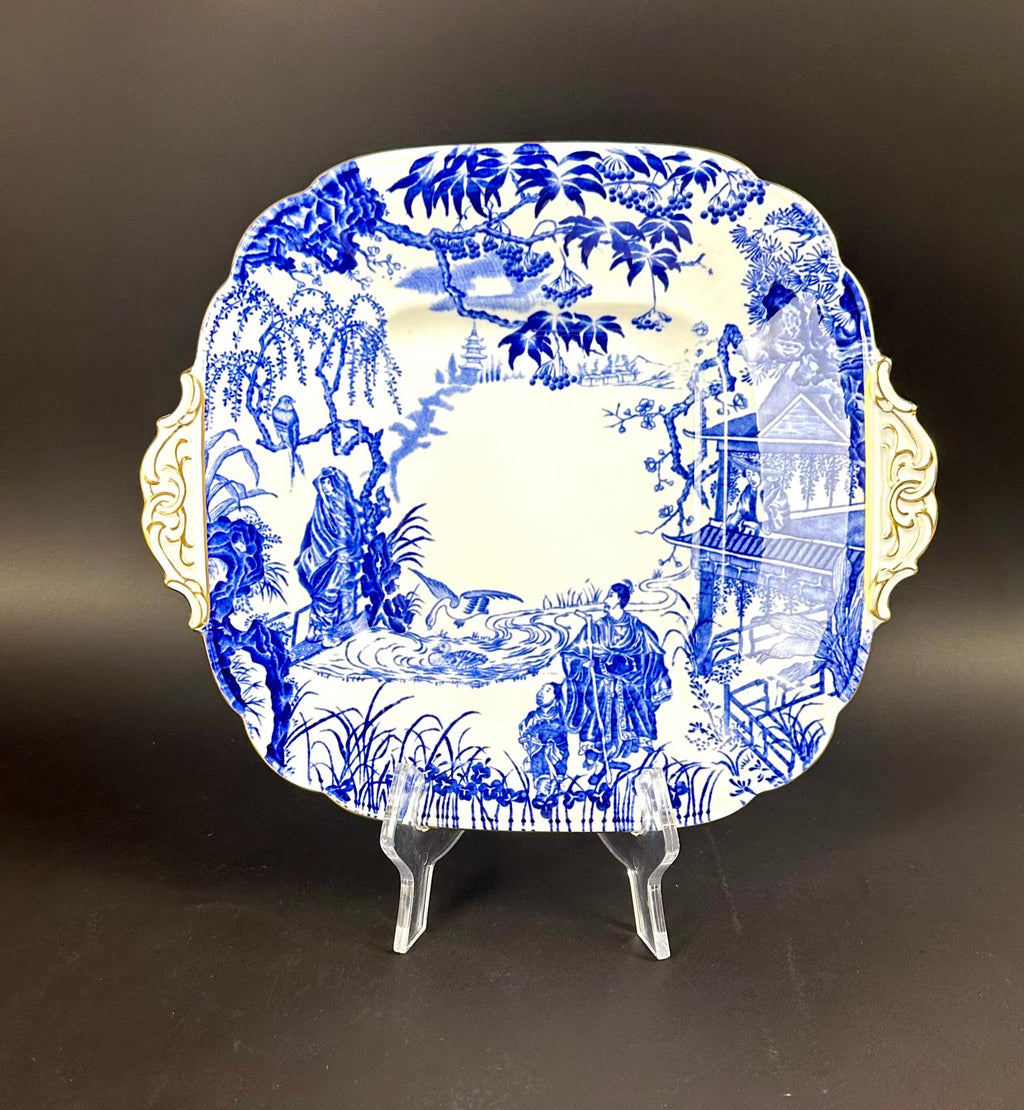 Royal Crown Derby Blue Mikado Cake Plate