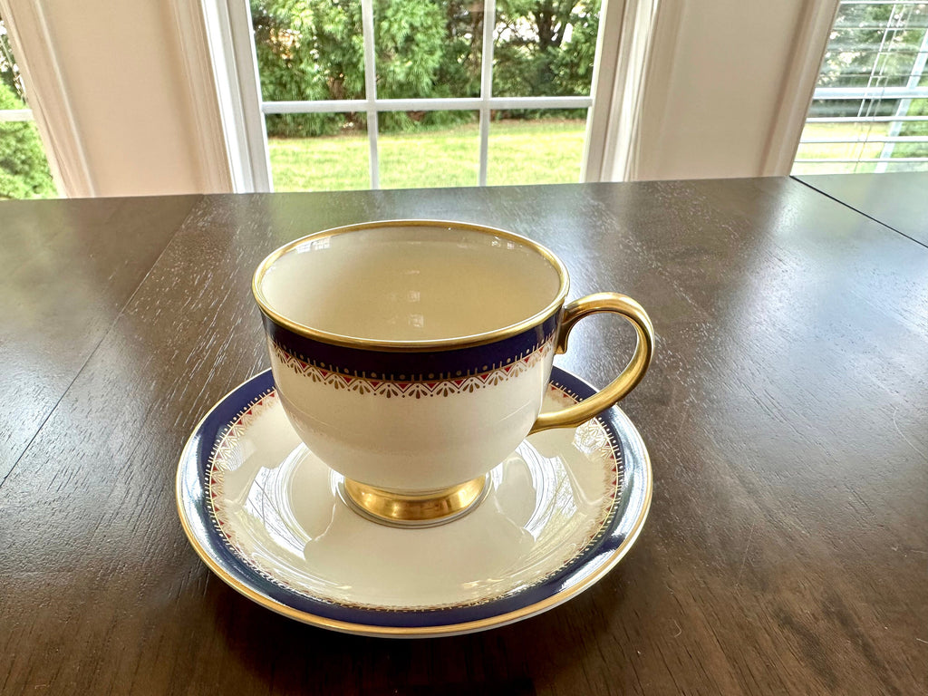 2 Lenox Jefferson Teacups and Saucers