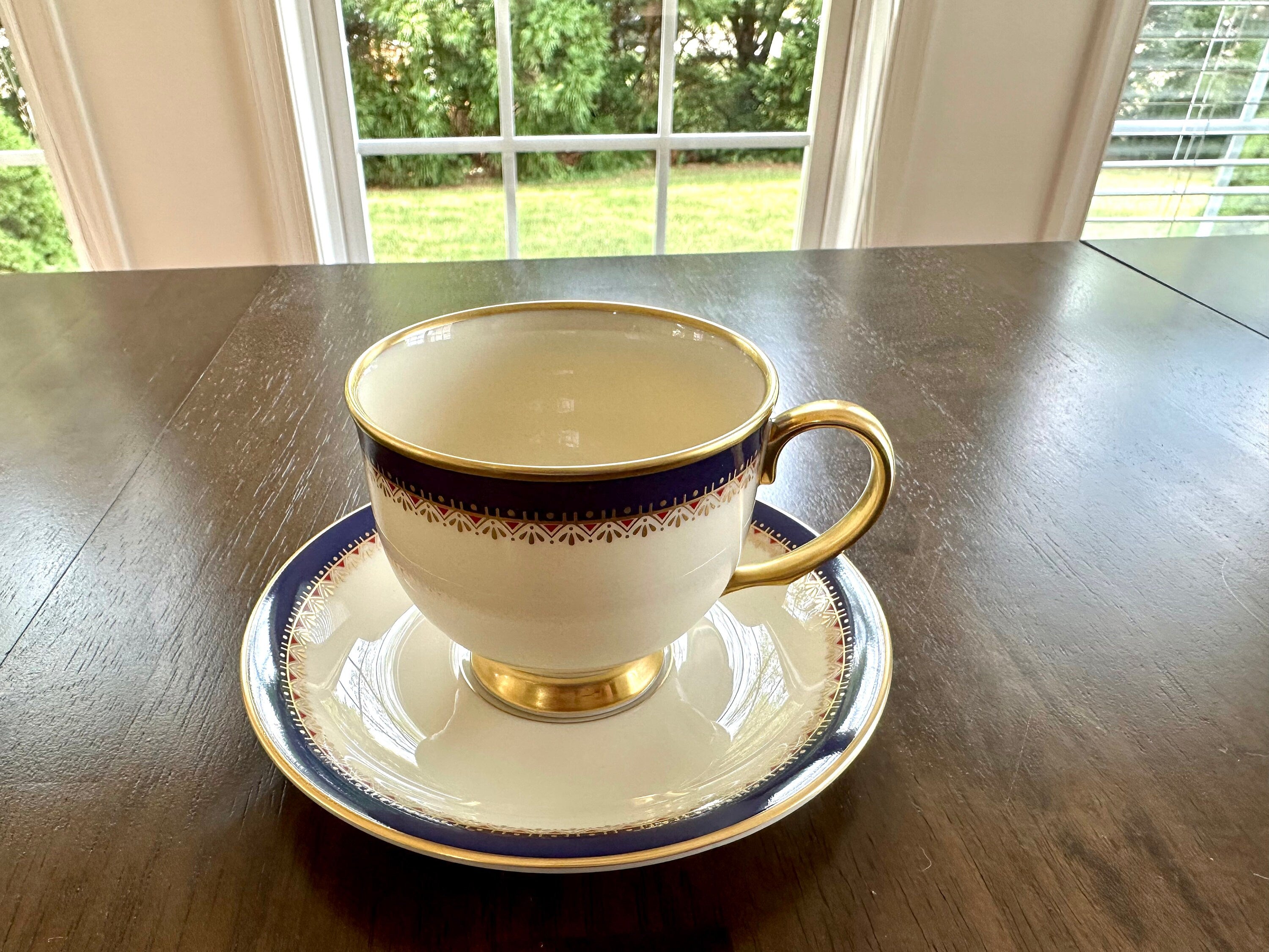 2 Lenox Jefferson Teacups and Saucers