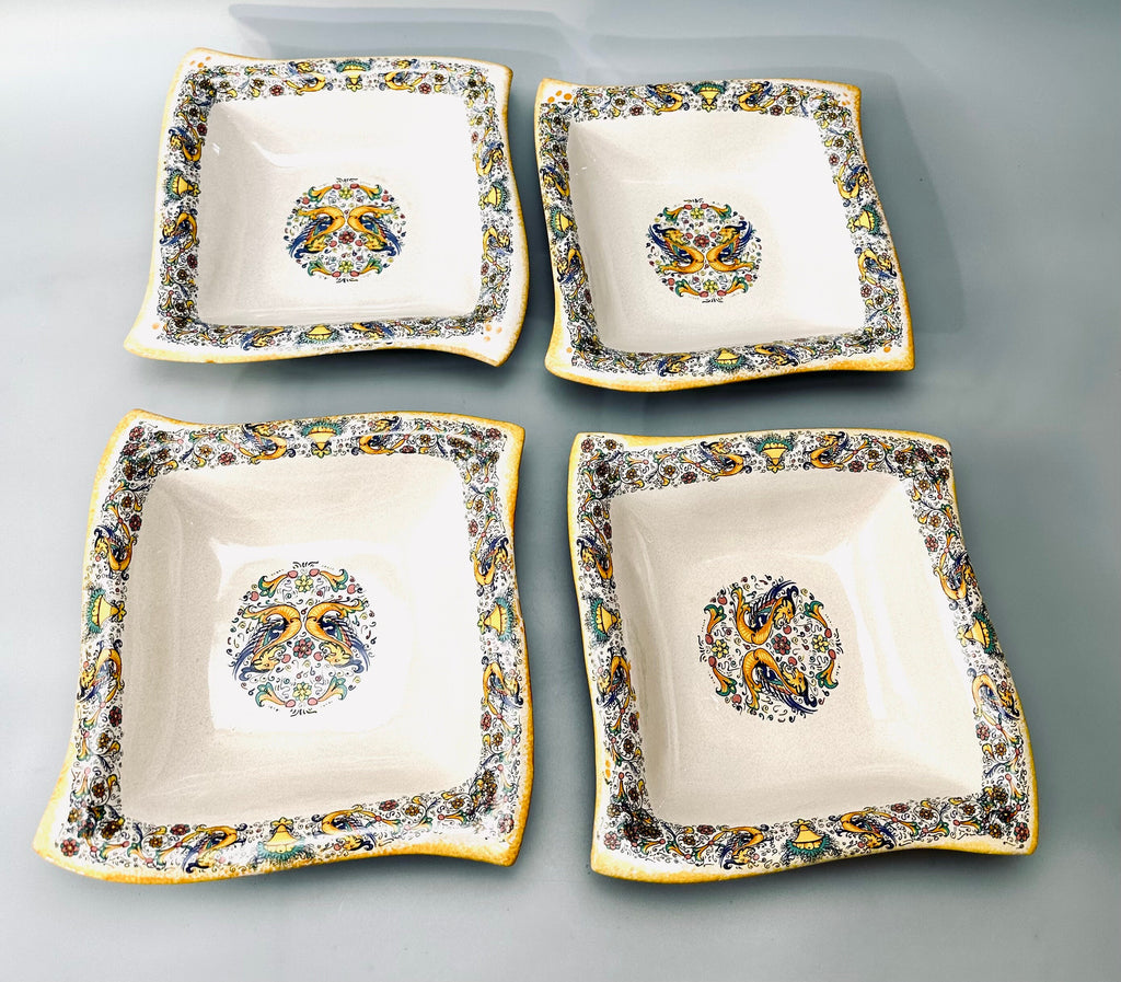 Set of 4 Italian Pottery Serving Bowls