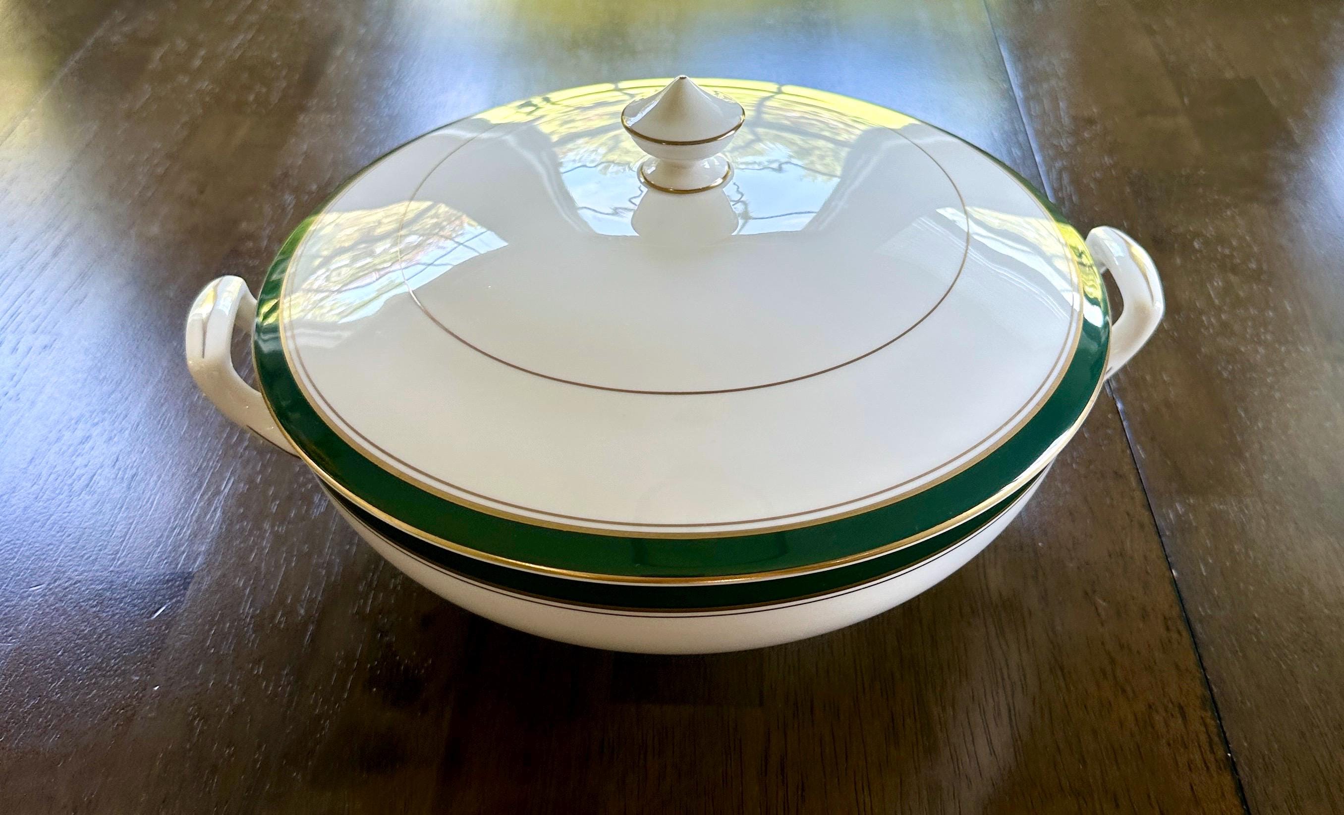 Royal Worcester Howard Leather Green Covered Bowl