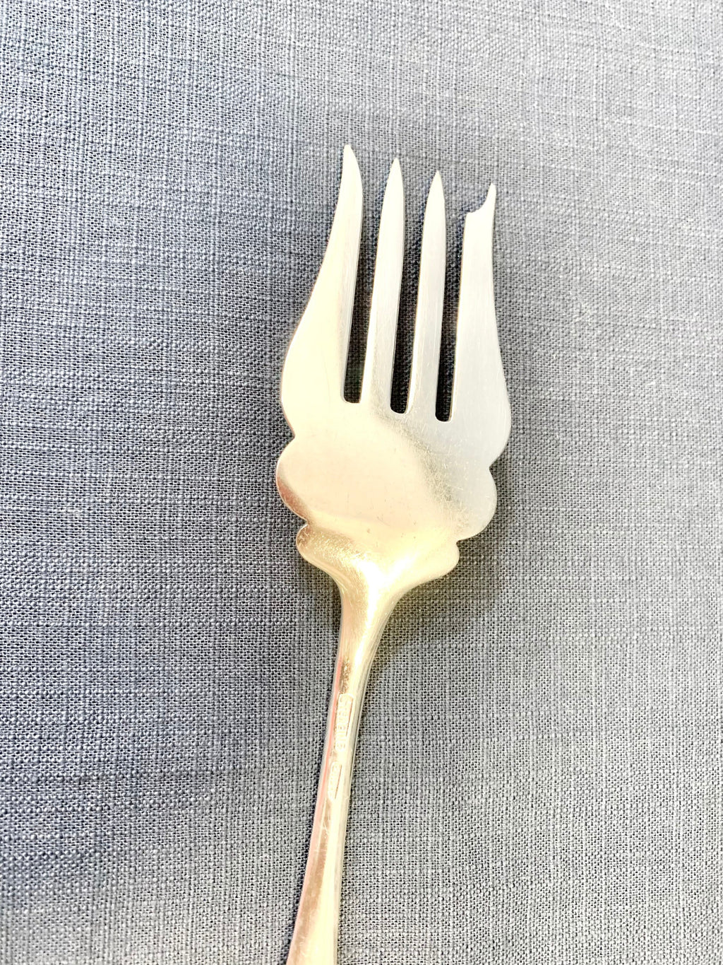 Stieff Rose Large Sterling Meat Fork No Monogram