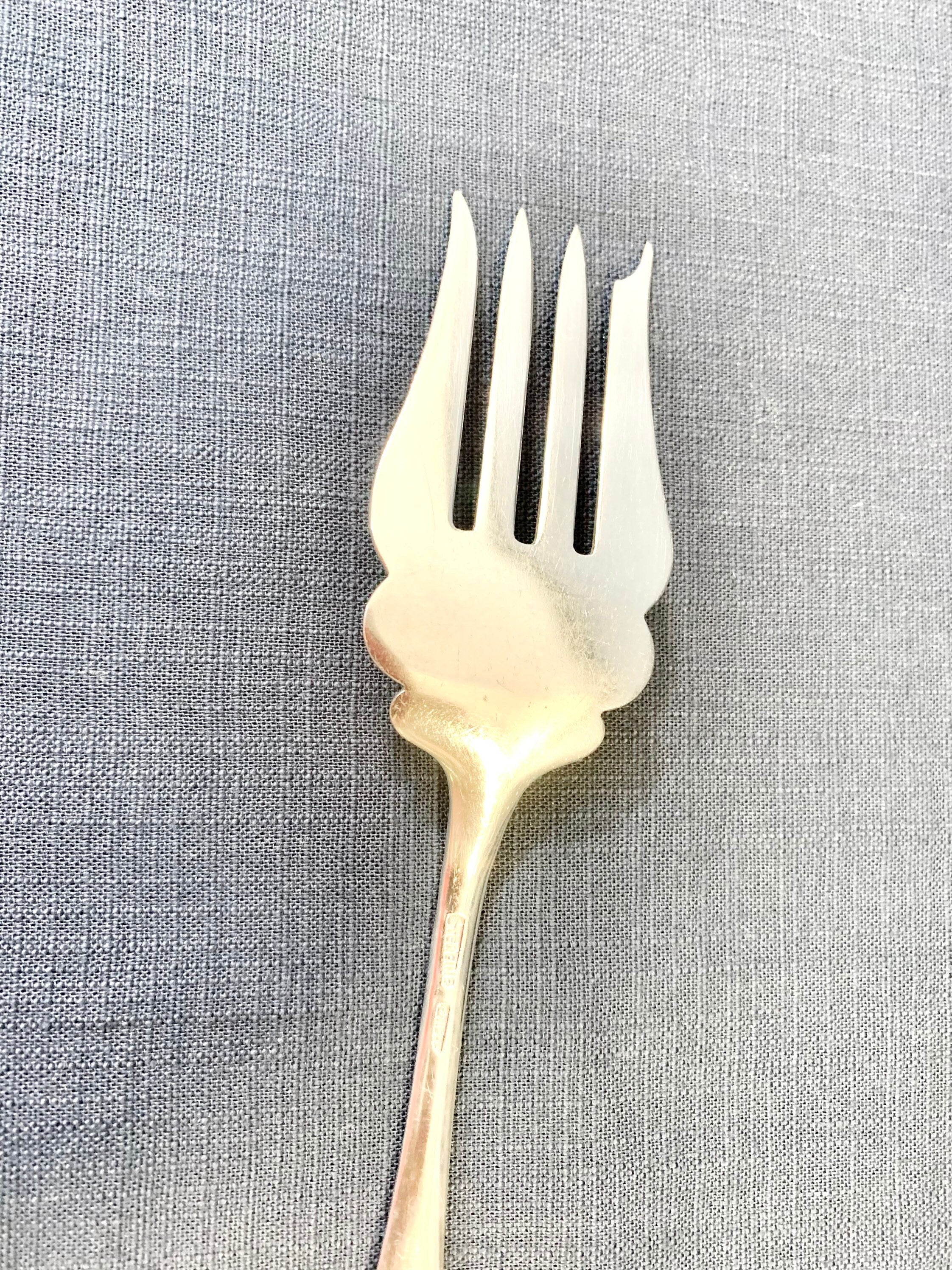 Stieff Rose Large Sterling Meat Fork No Monogram