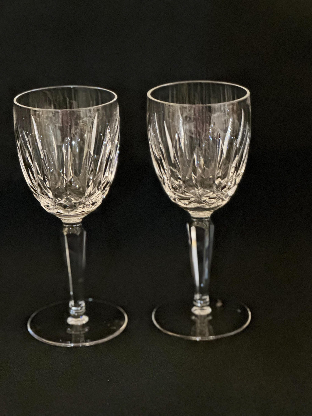 2 Waterford Crystal Kildare Claret Wine Glasses