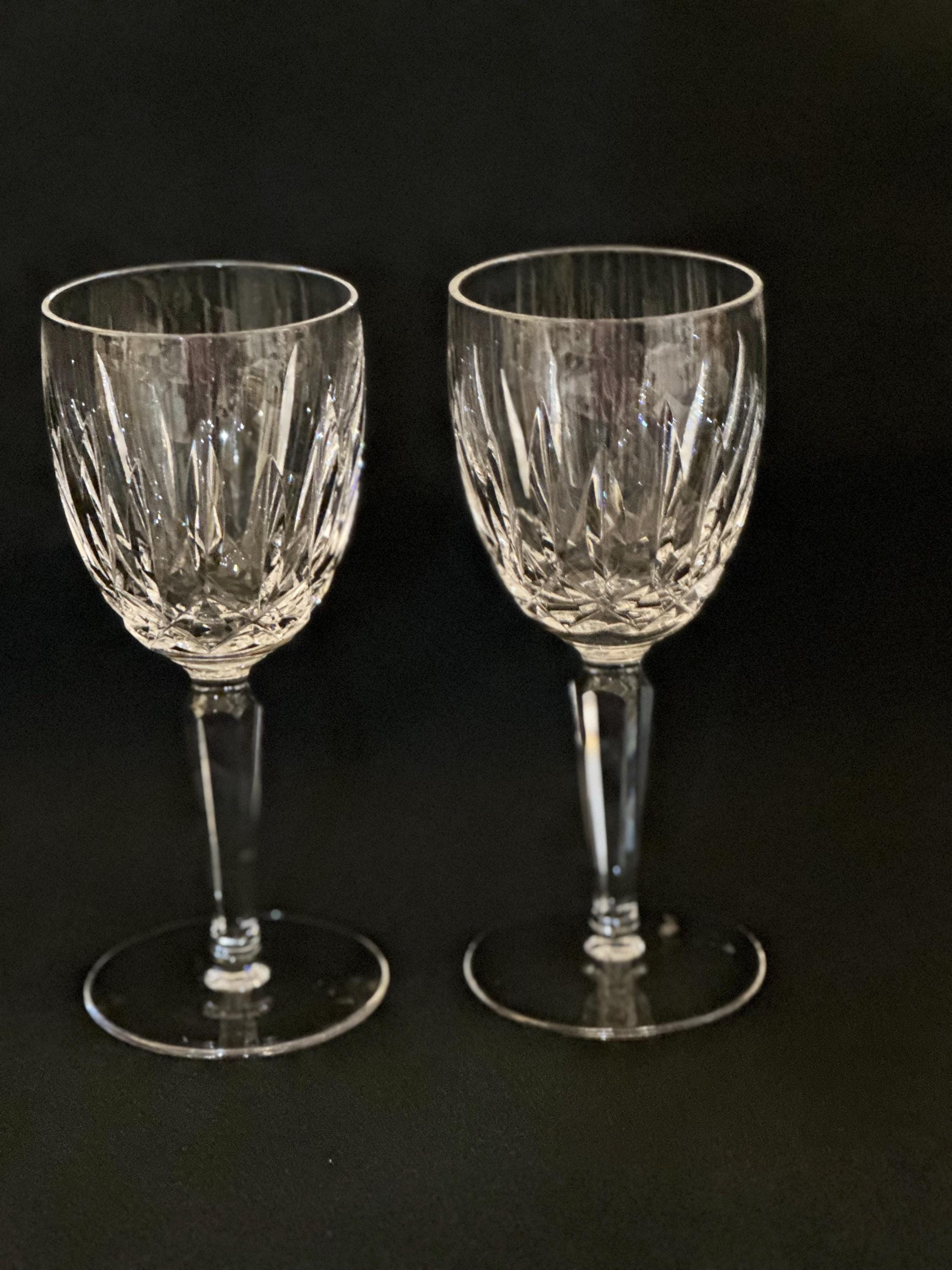 2 Waterford Crystal Kildare Claret Wine Glasses