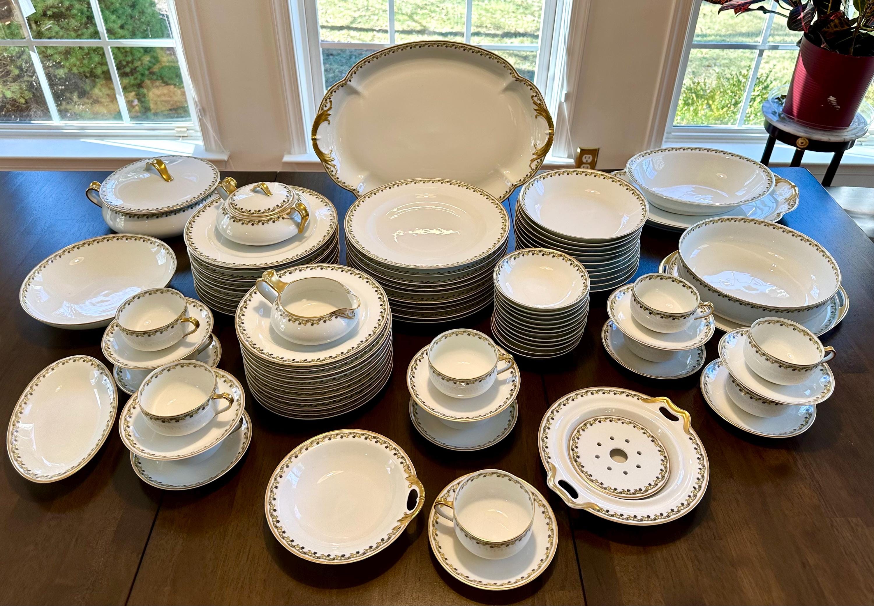 Haviland Limoges Large Set of Antique French China