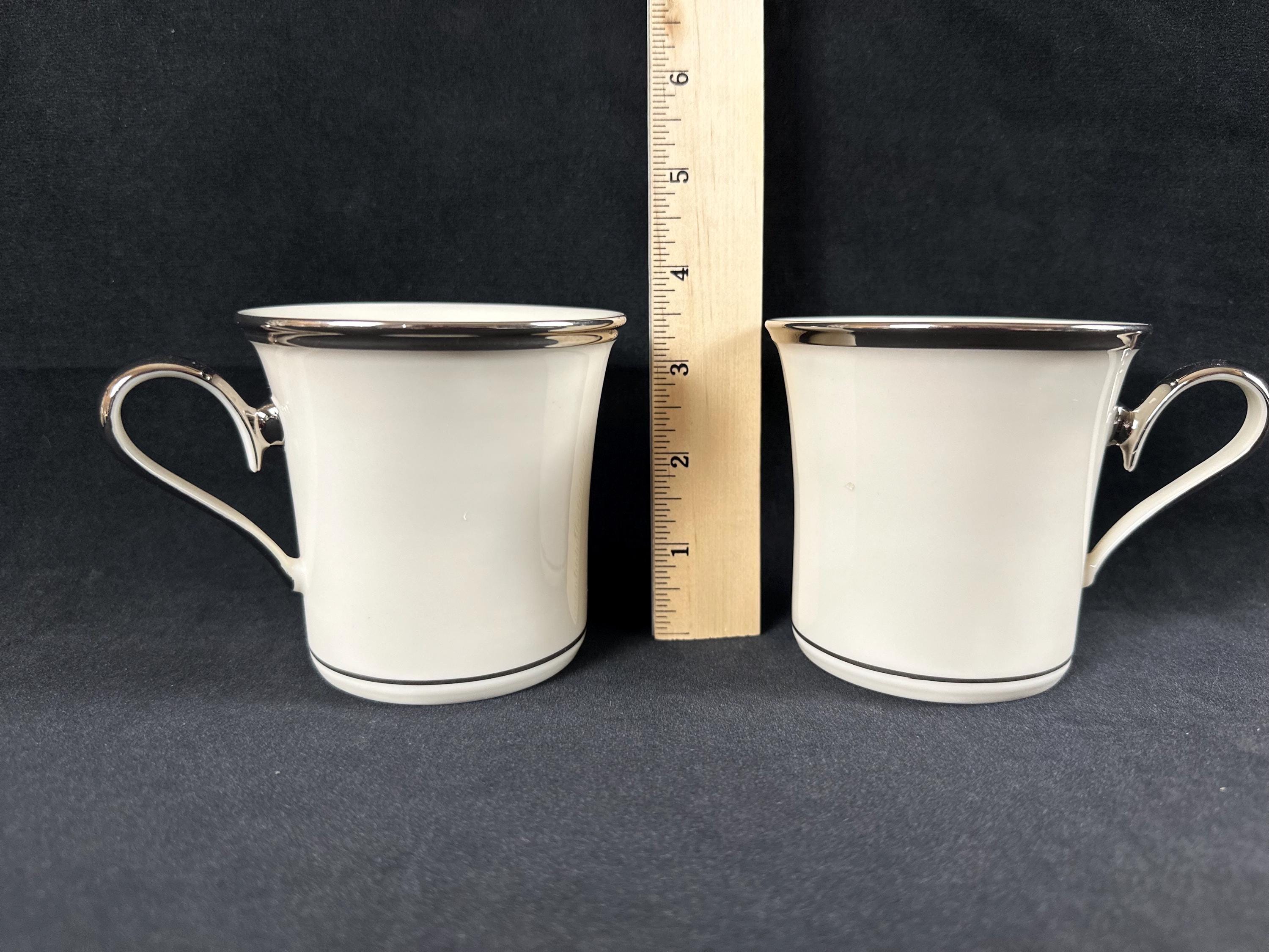 2 Lenox Solitaire Coffee Mugs