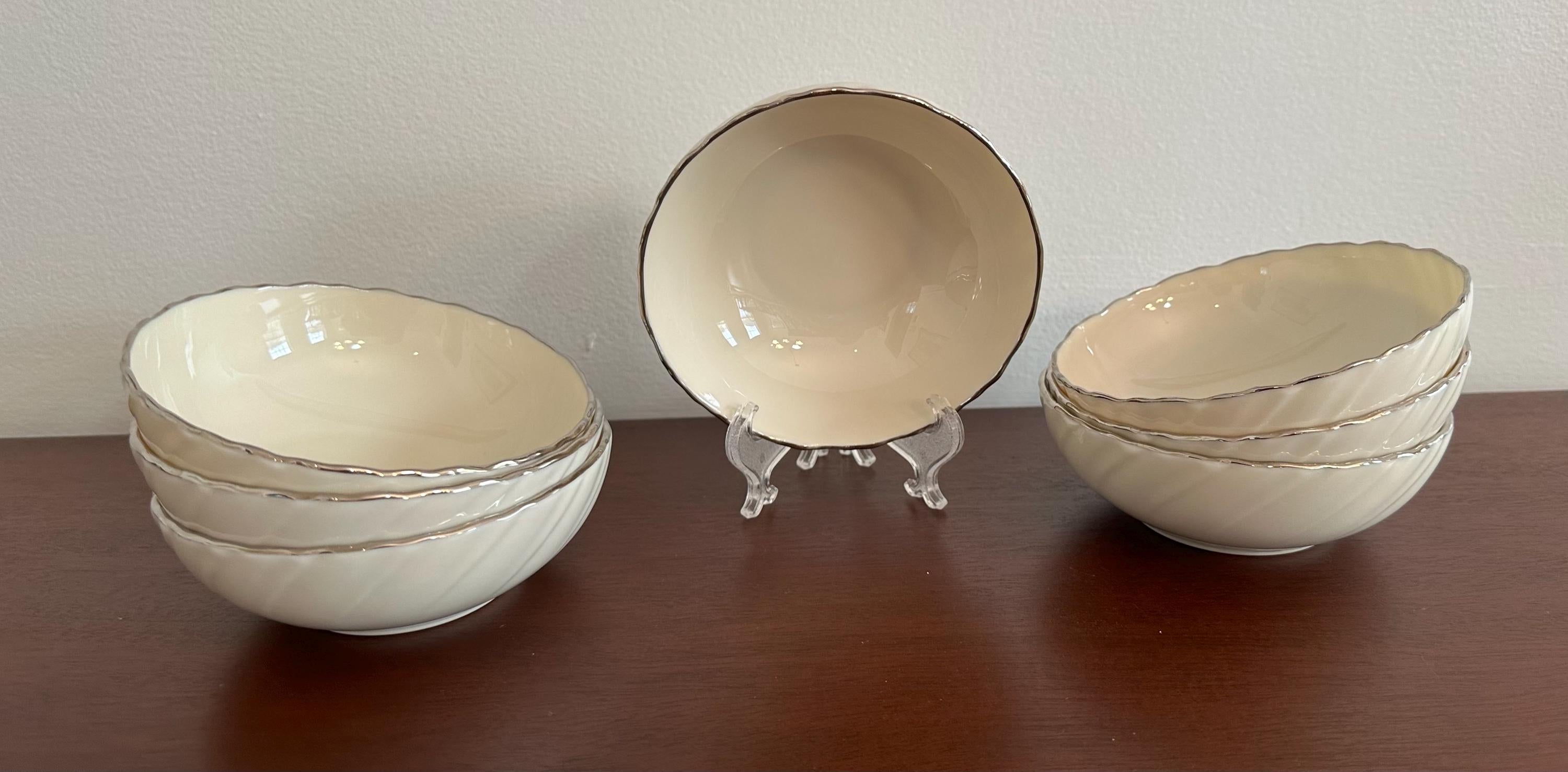 7 Lenox Weatherly Coupe Cereal Bowls