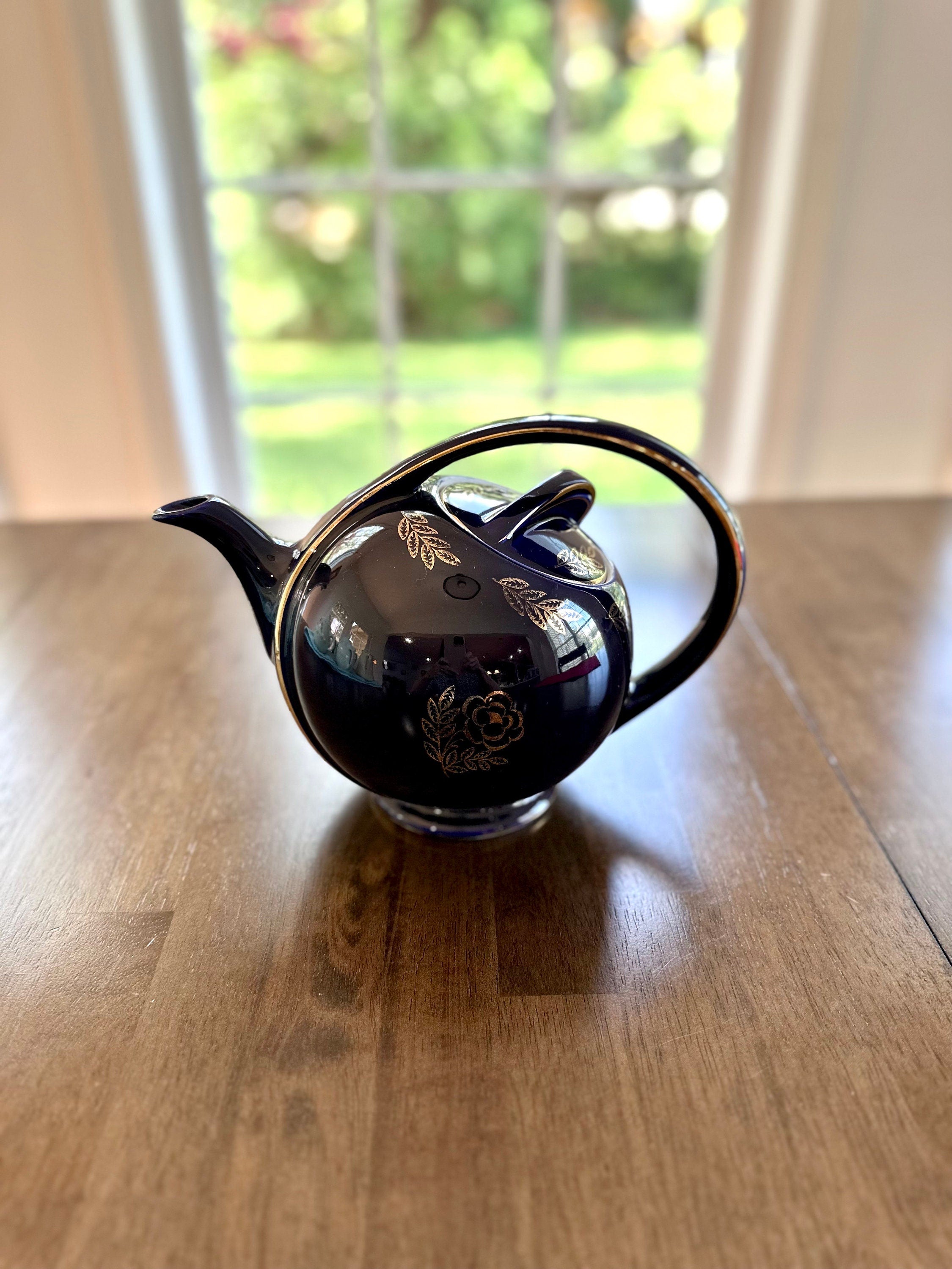Vintage Hall Cobalt Blue Airflow Teapot