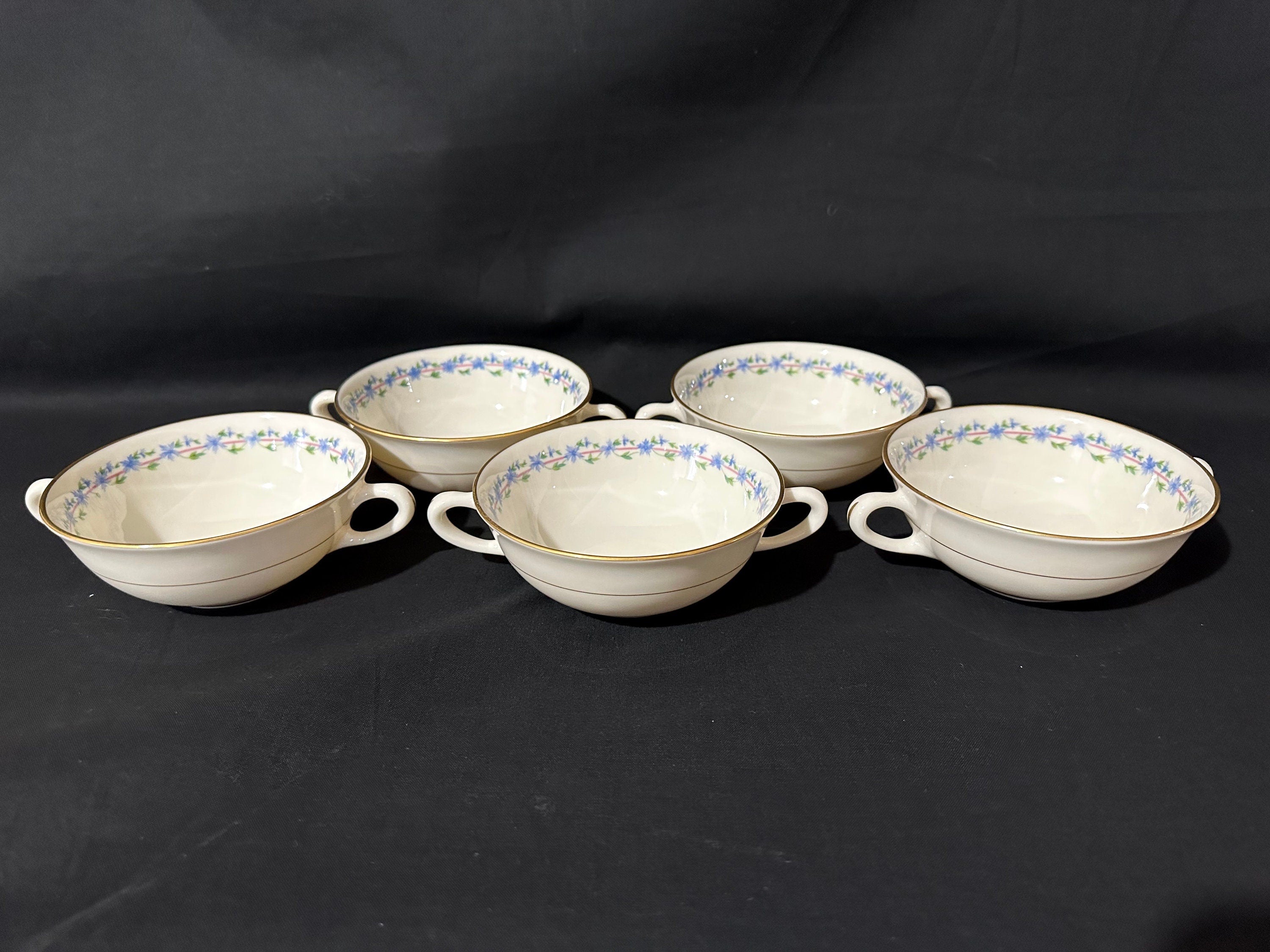 5 Lenox Caprice Cream Soup Bowls
