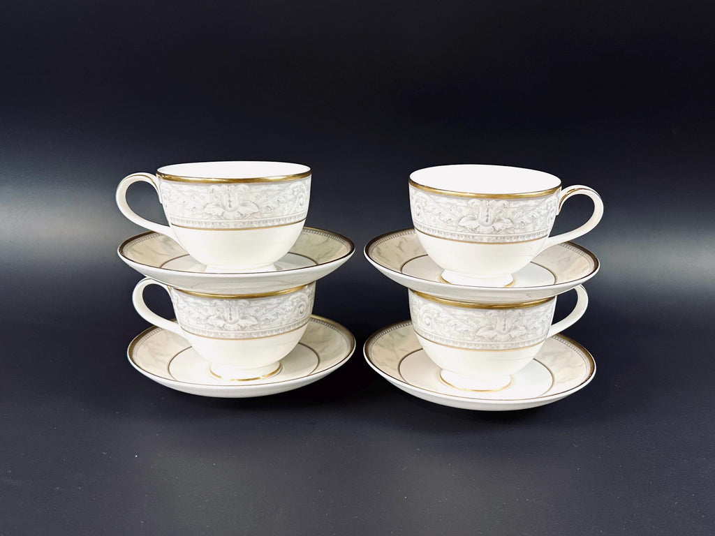 4 Royal Doulton Naples Teacups and Saucers