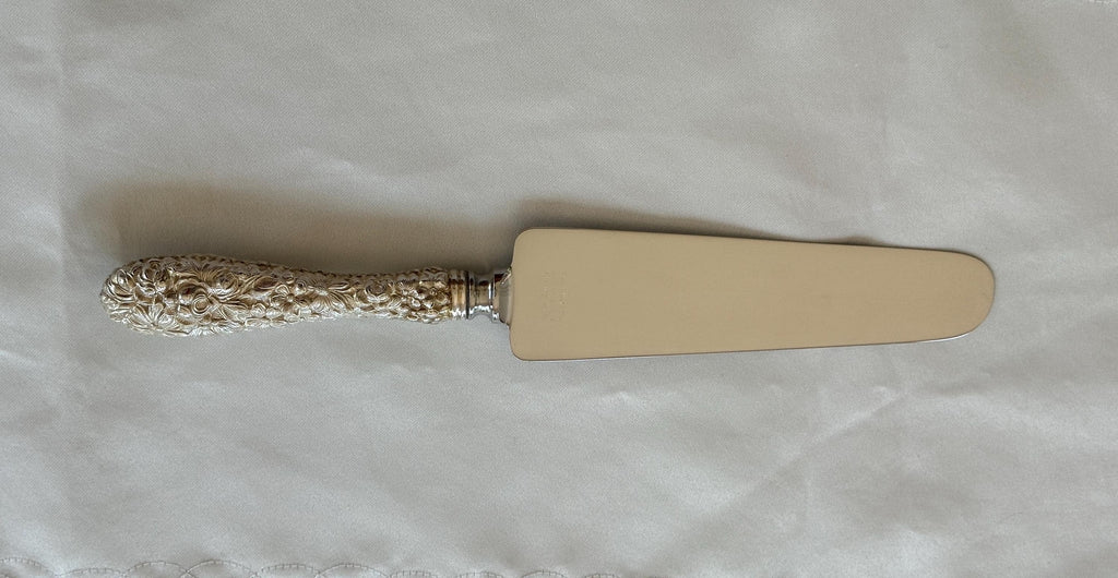 Stieff Rose Cake Server Sterling Handle